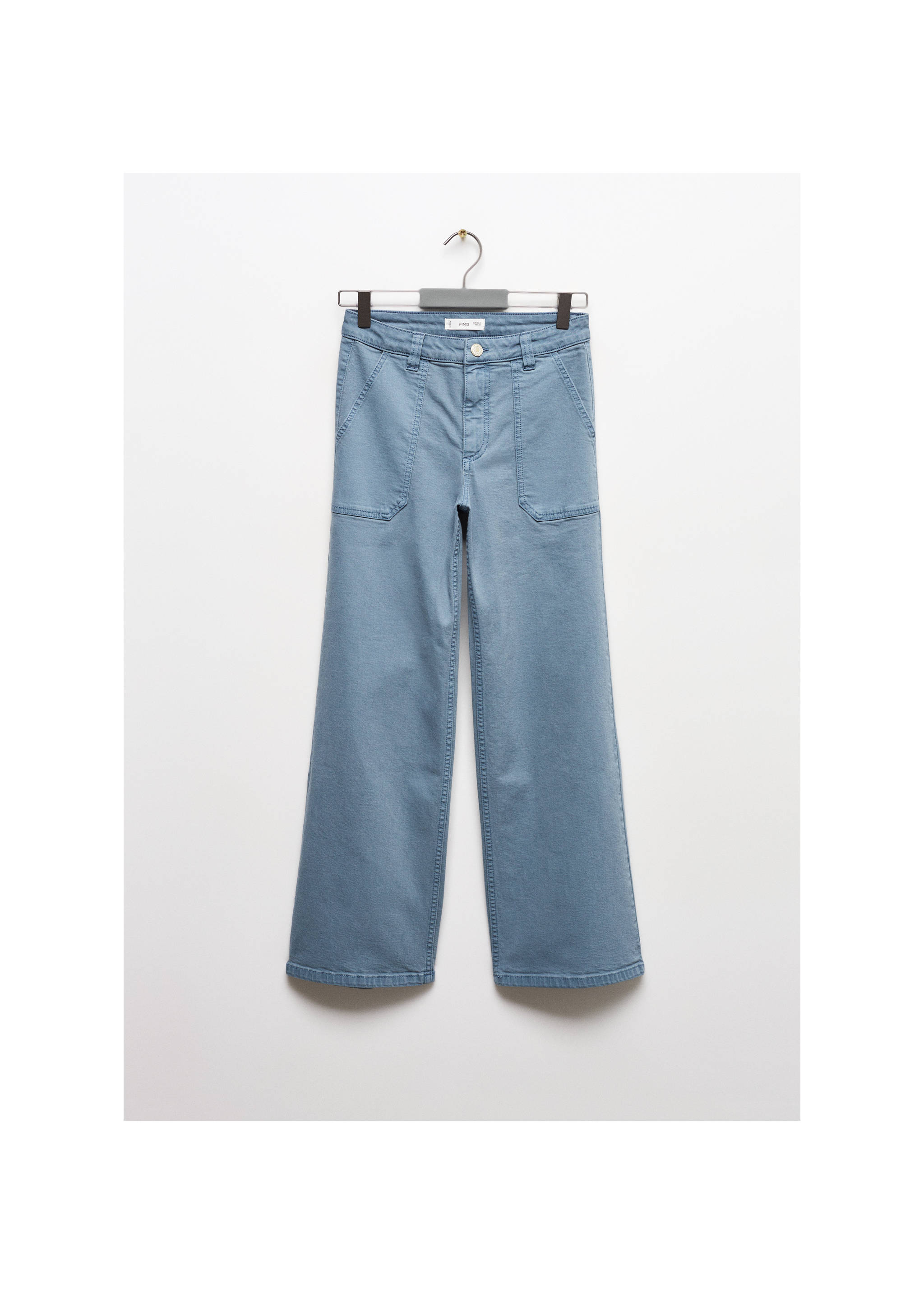 Culotte trousers with pockets - Article without model, Blue. Ref: 67035143-00.