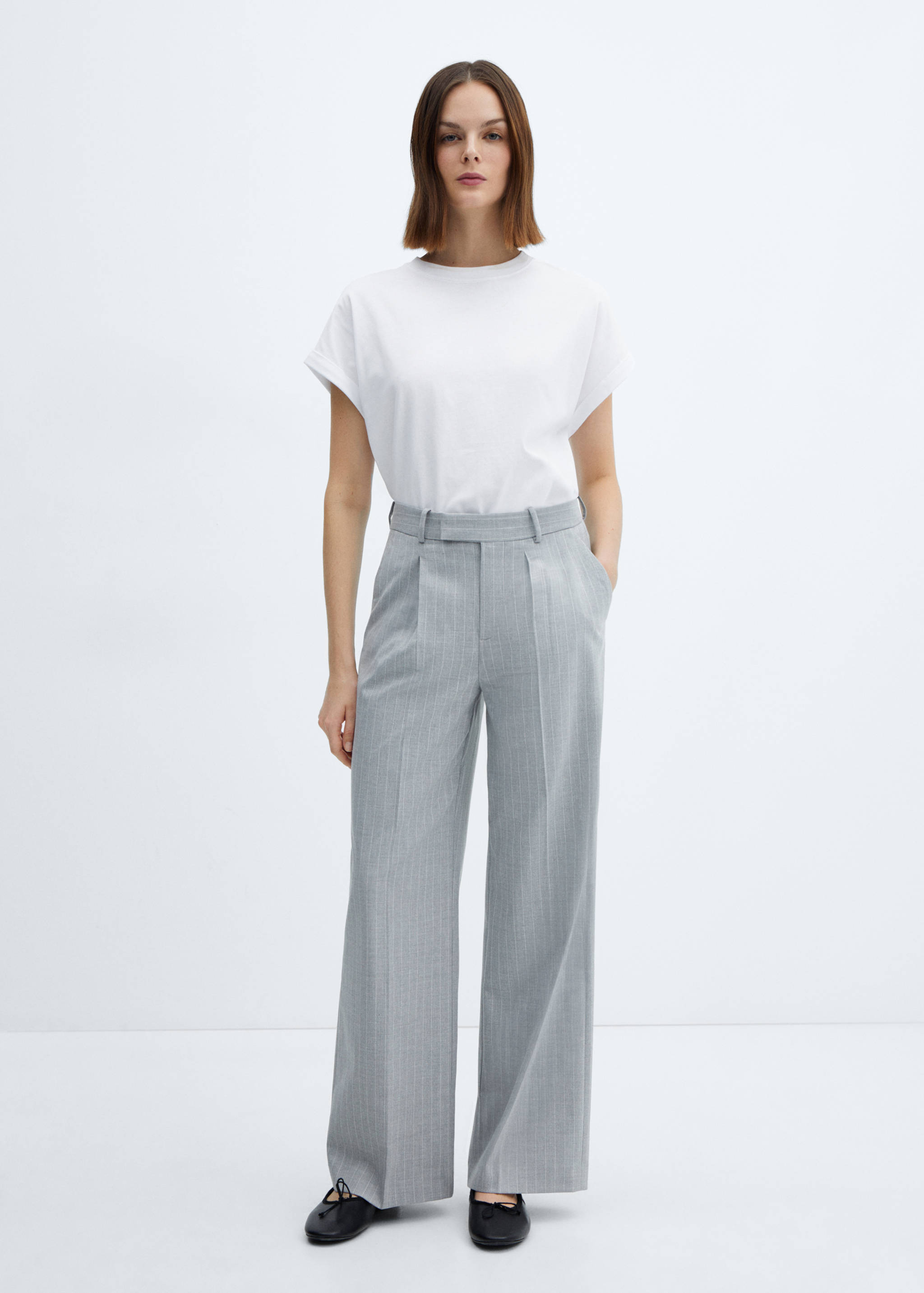 Rounded neck cotton t-shirt - General plane