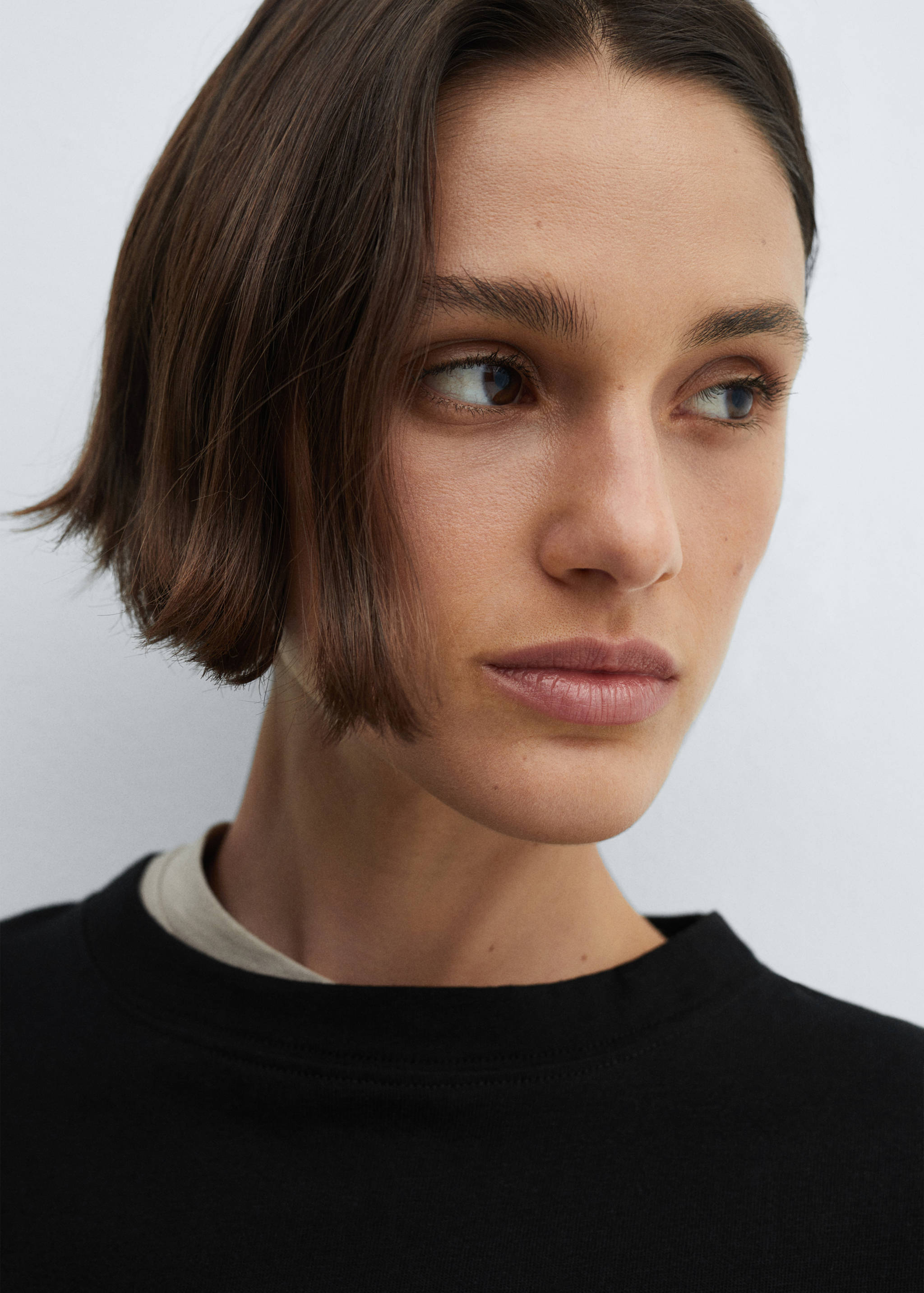 Rounded neck cotton t-shirt - Details of the article 1