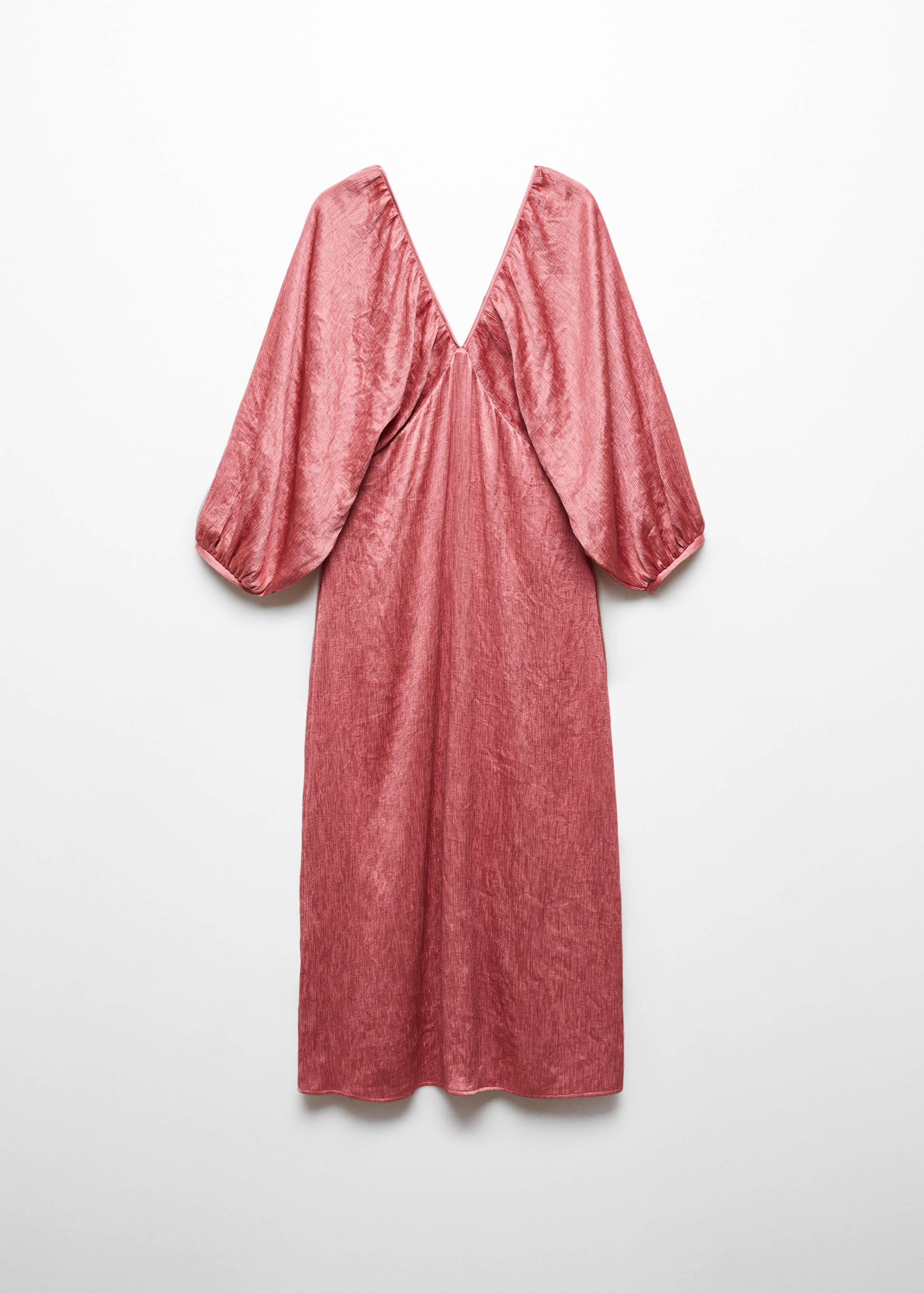V-neck satin dress - Article without model