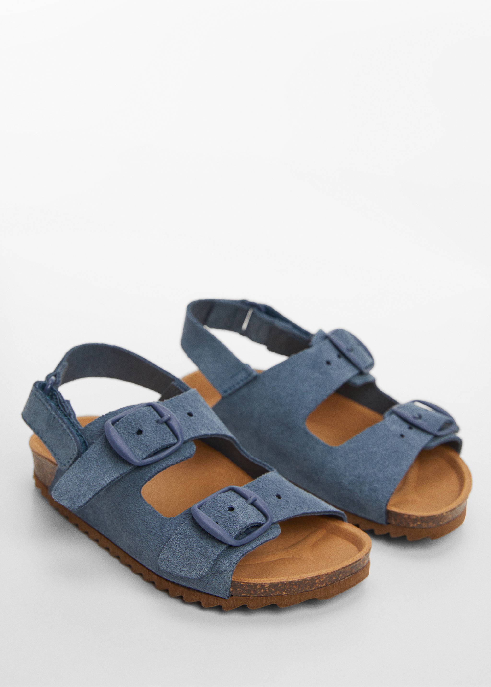 Buckle leather sandals - Medium plane