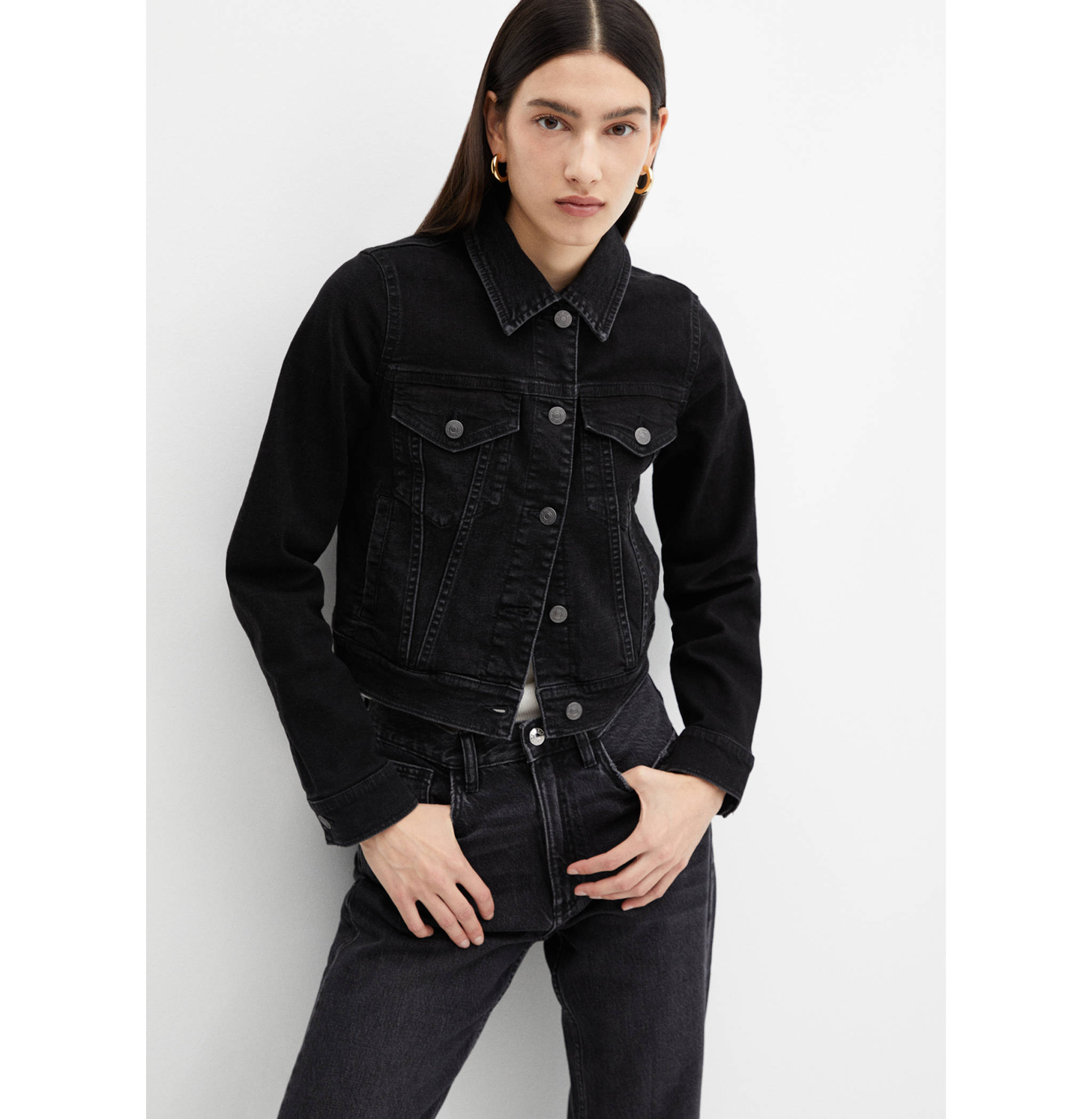 Pocketed denim jacket - Medium plane