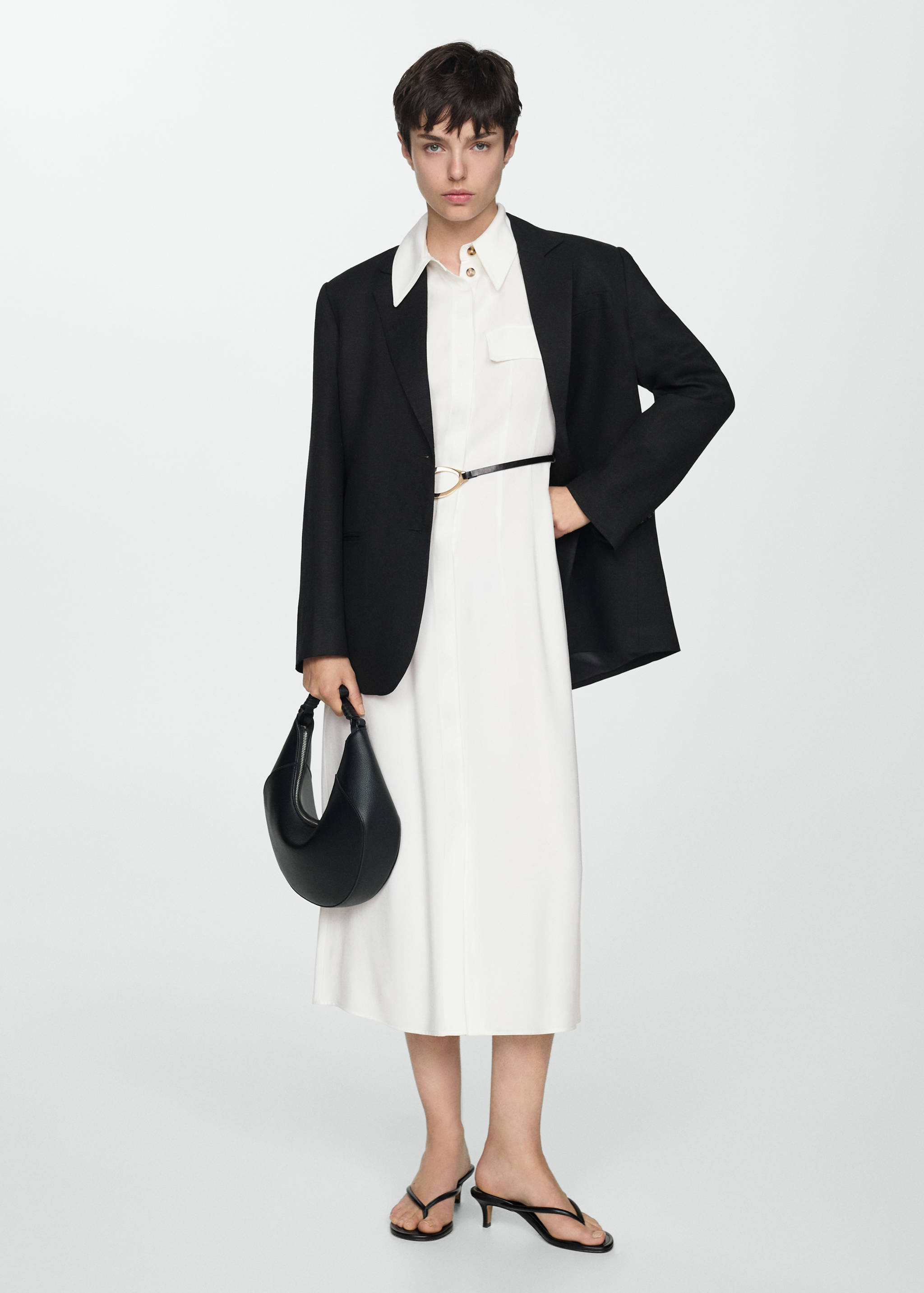 Belt shirt dress - General plane