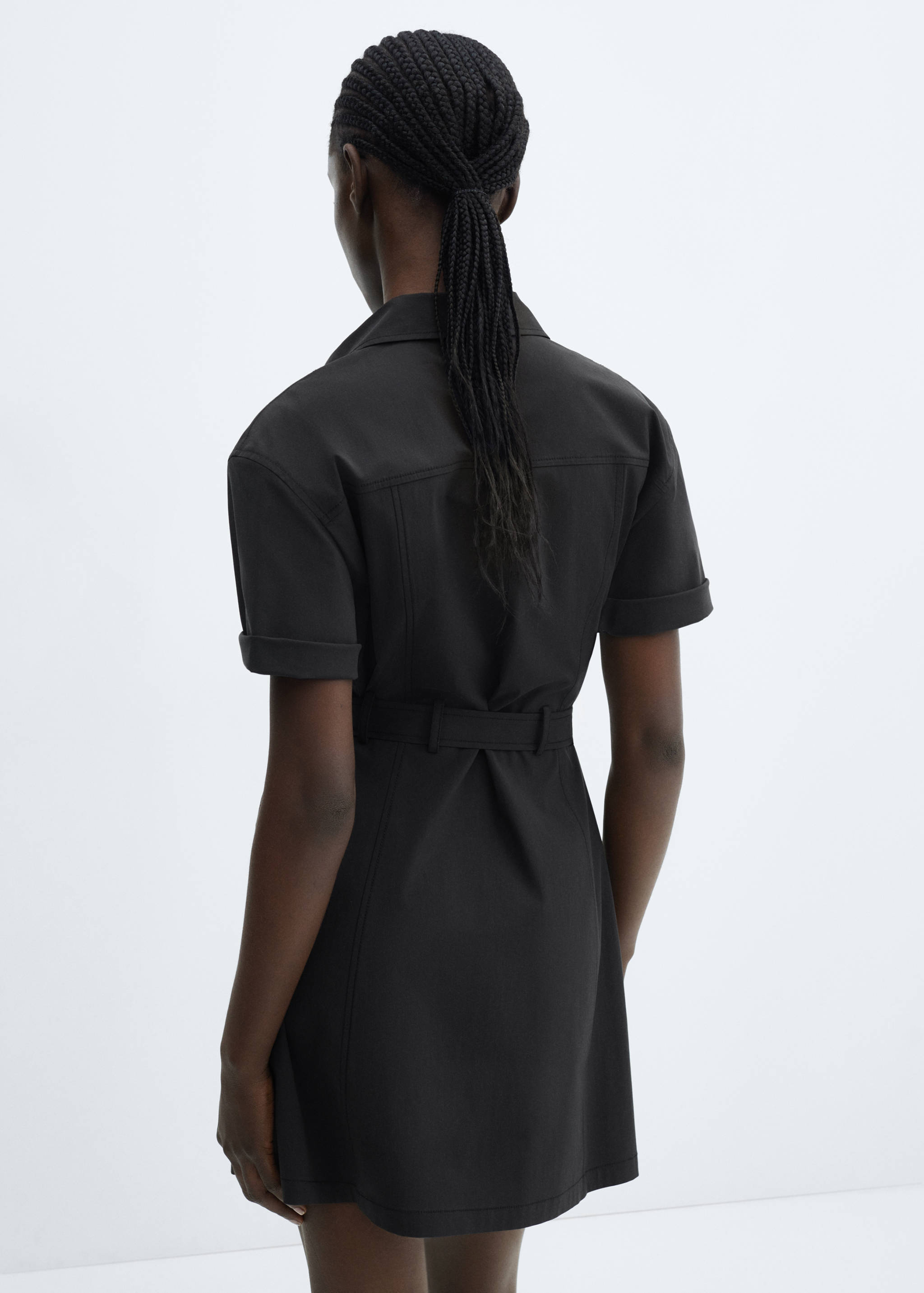 Robe chemisier ceinture - Verso de l’article