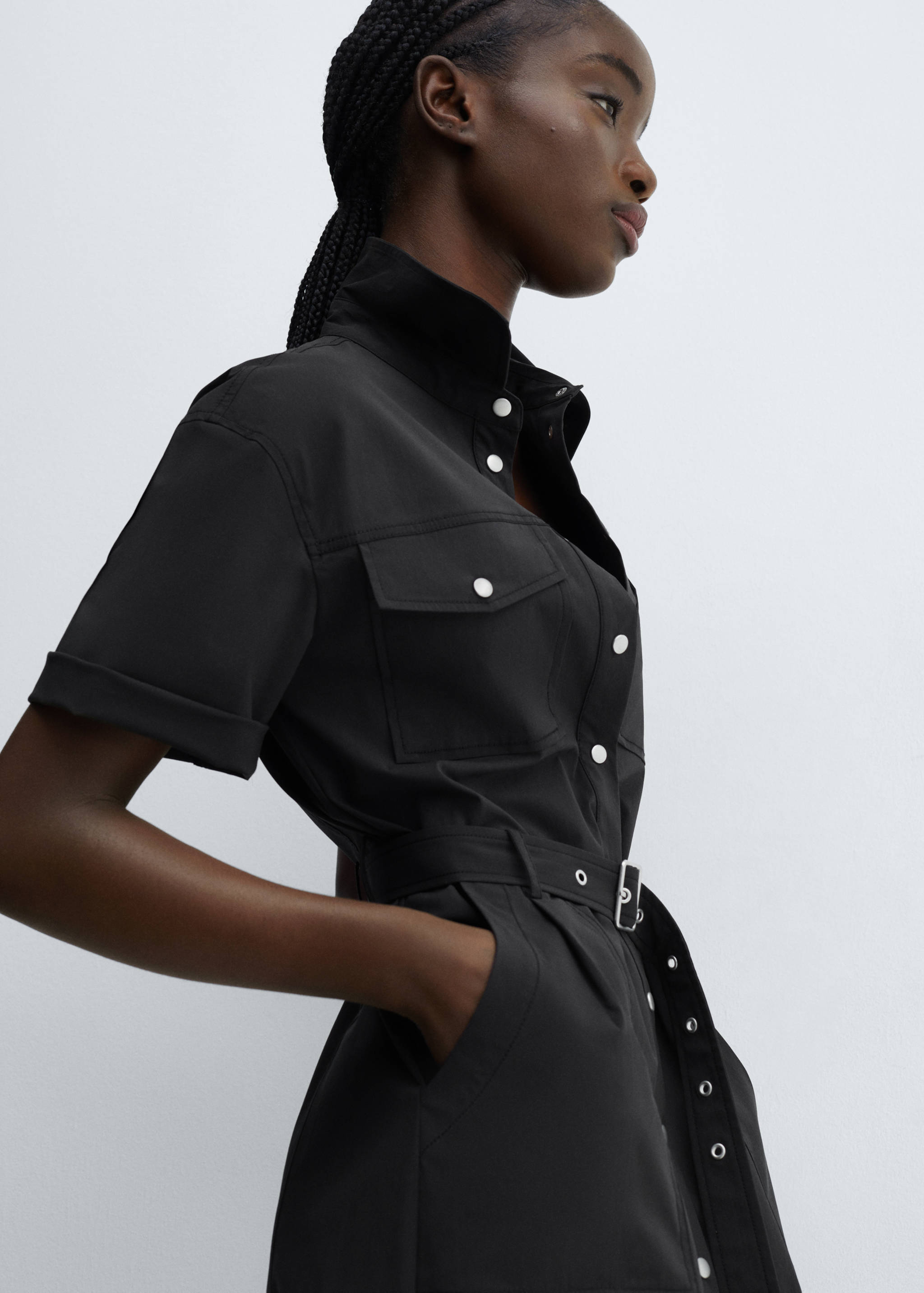 Robe chemisier ceinture - Détail de l'article 2