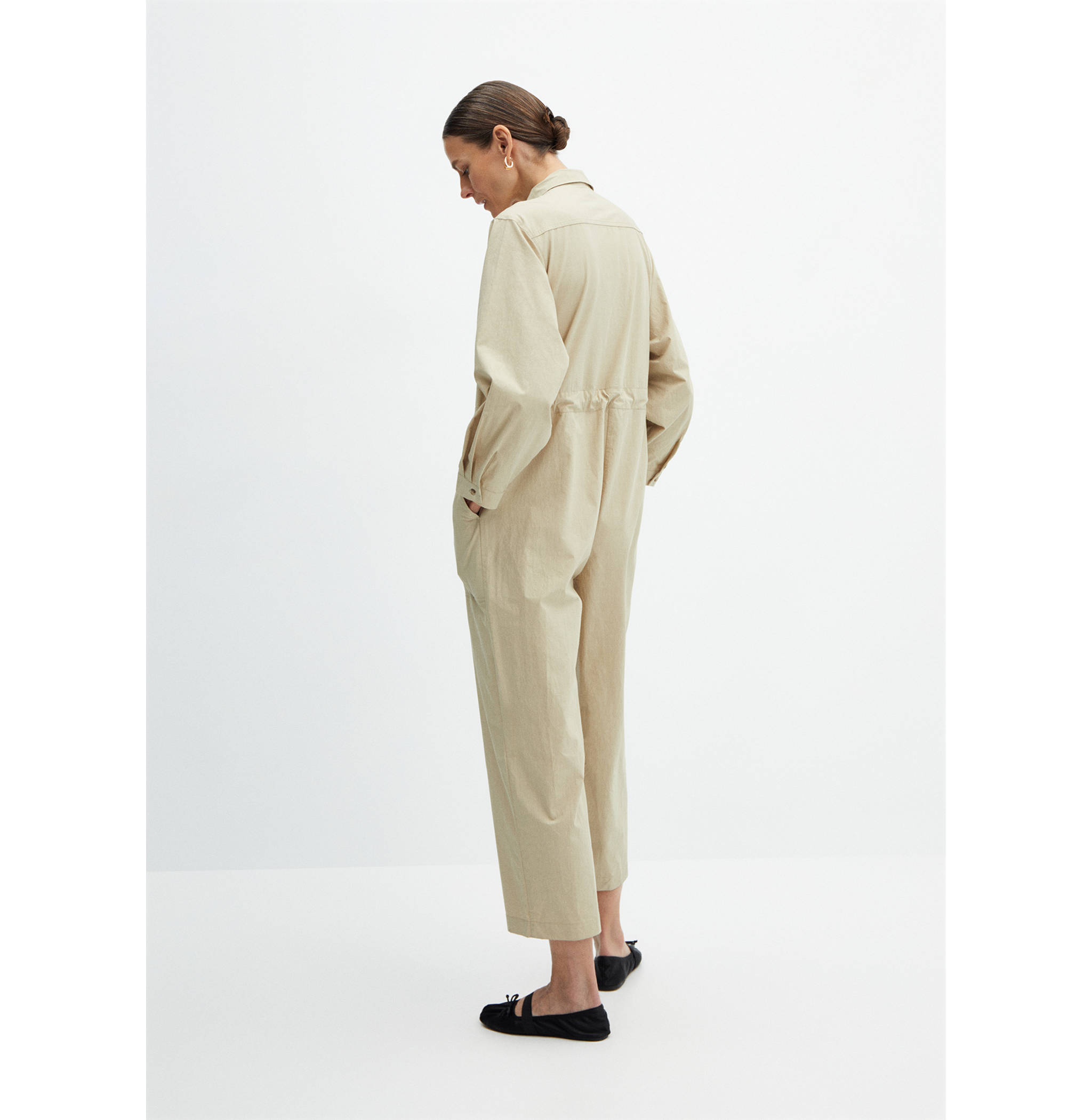 Buttoned long jumpsuit - Reverse of the article