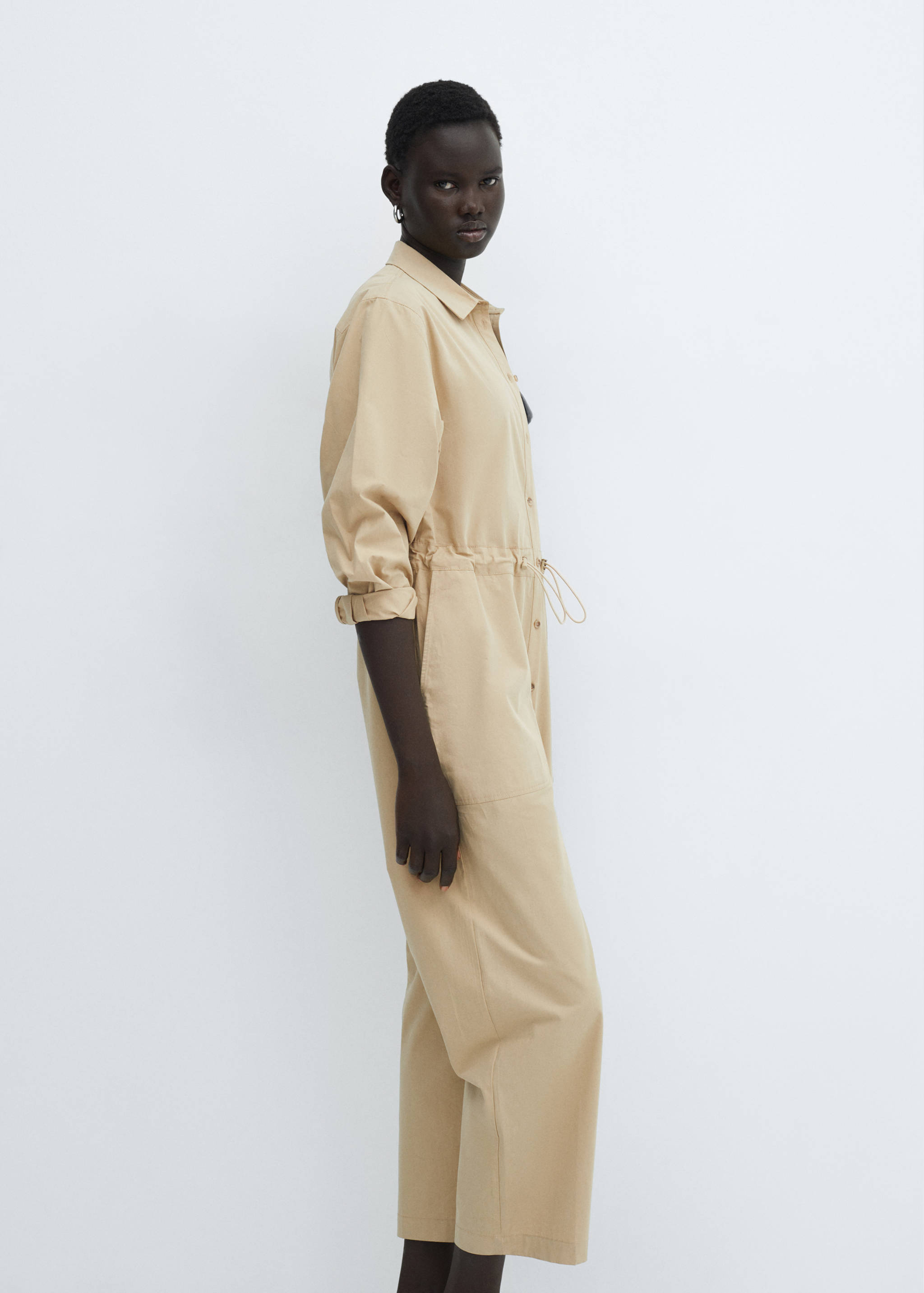 Buttoned long jumpsuit - Details of the article 2
