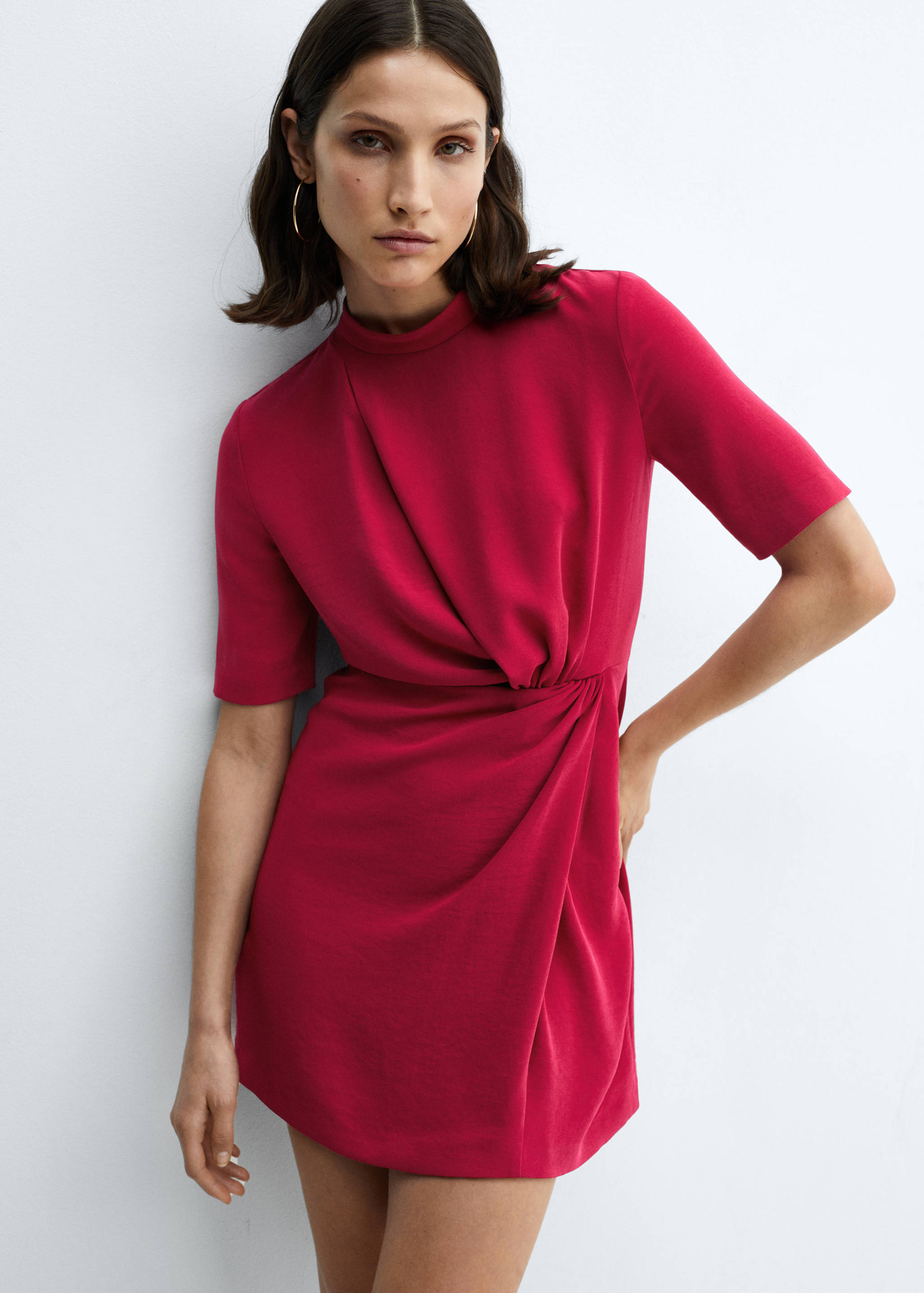 Draped detail dress - Medium plane