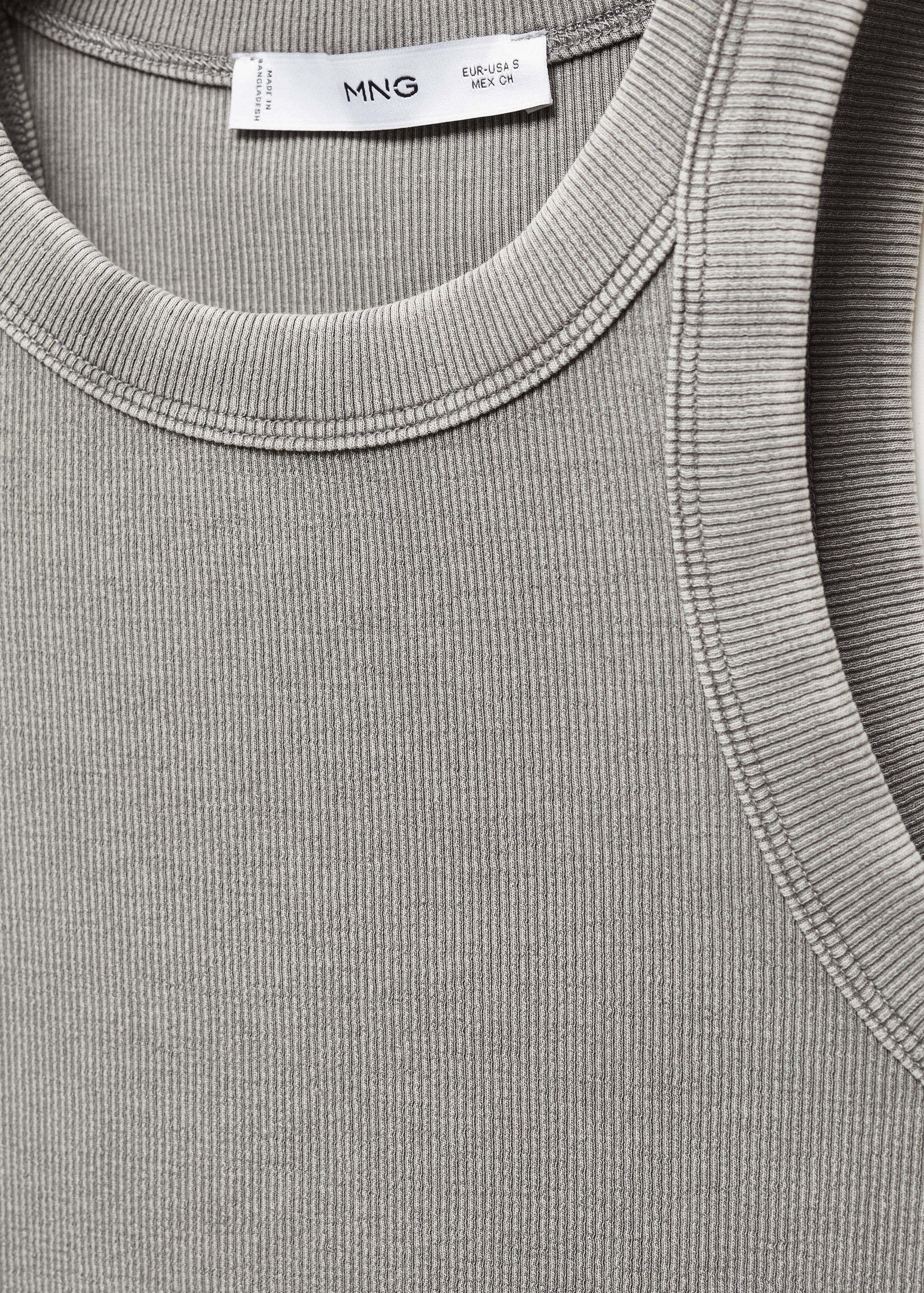 Топ с застиранным эффектом в рубчик из хлопка - Деталь изделия 8