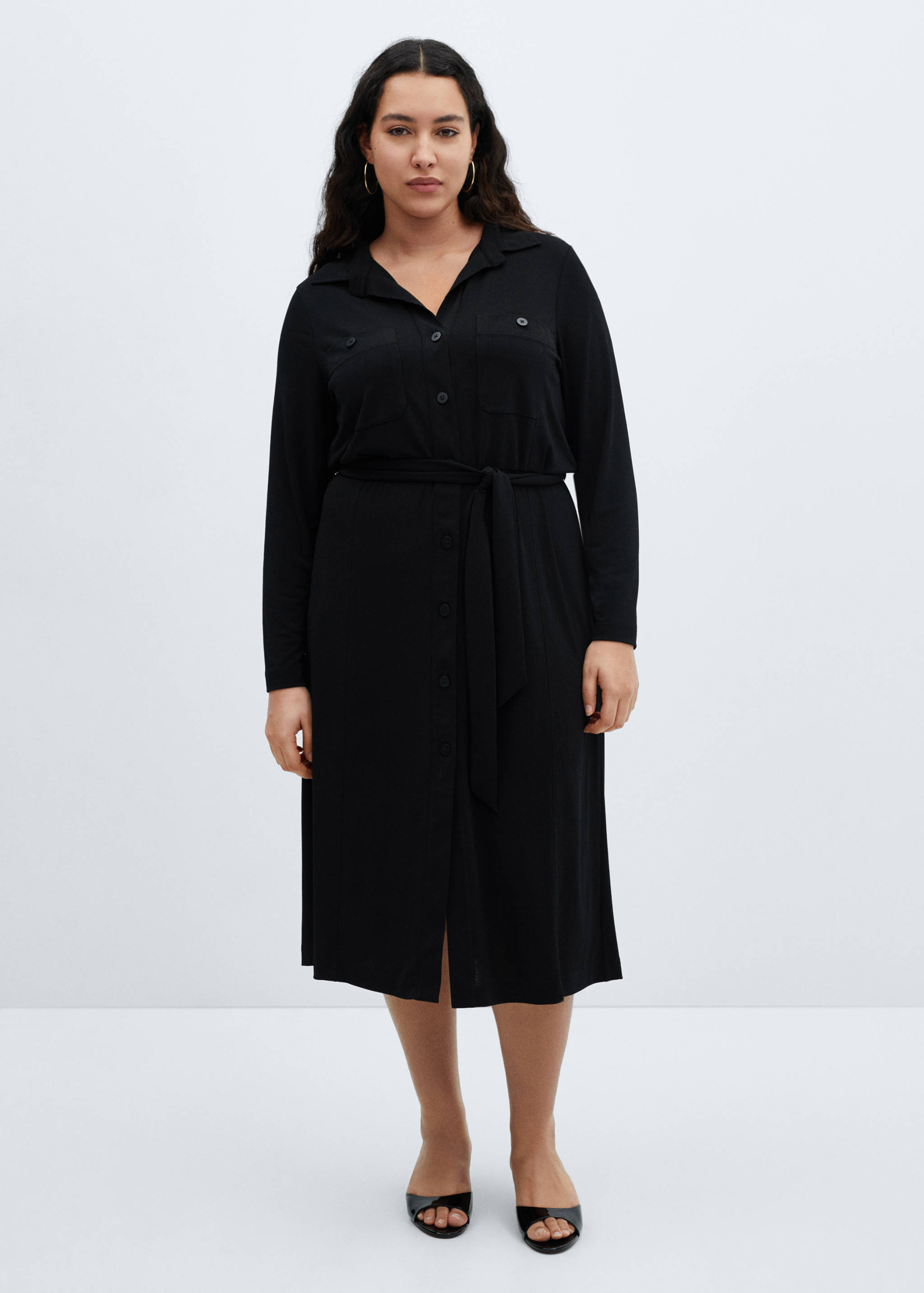 Vestido camisero cinturón - Detalle del artículo 3