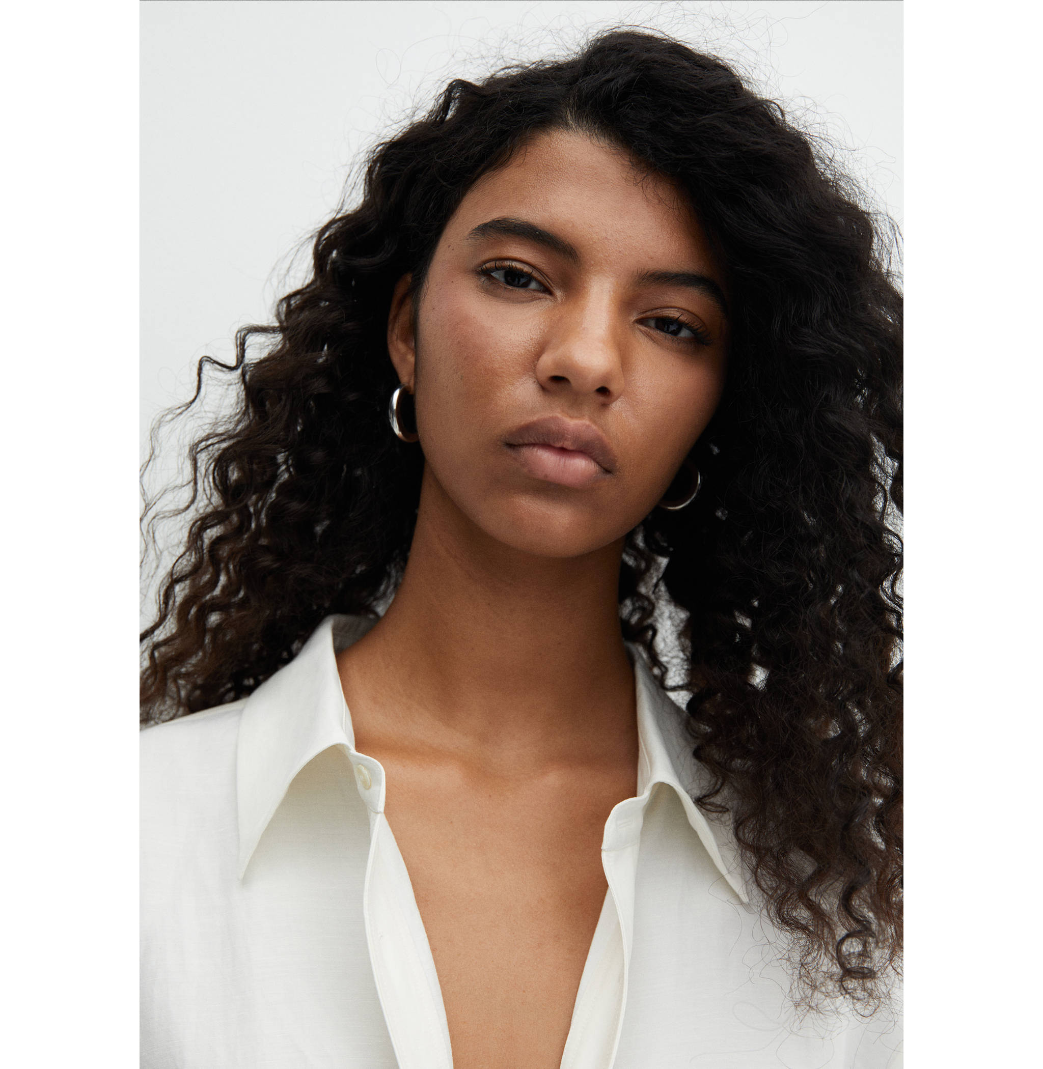 Wrap linen-blend shirt - Details of the article 1