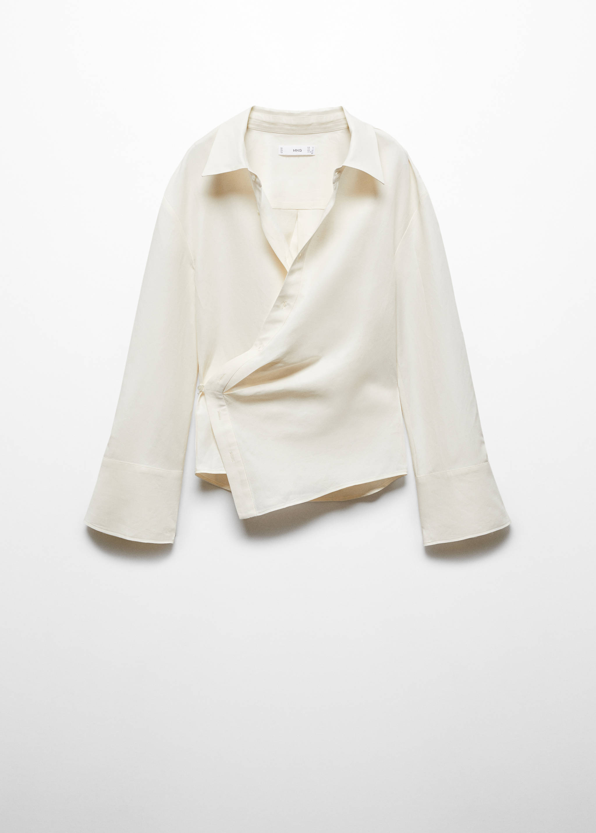 Wrap linen-blend shirt - Article without model