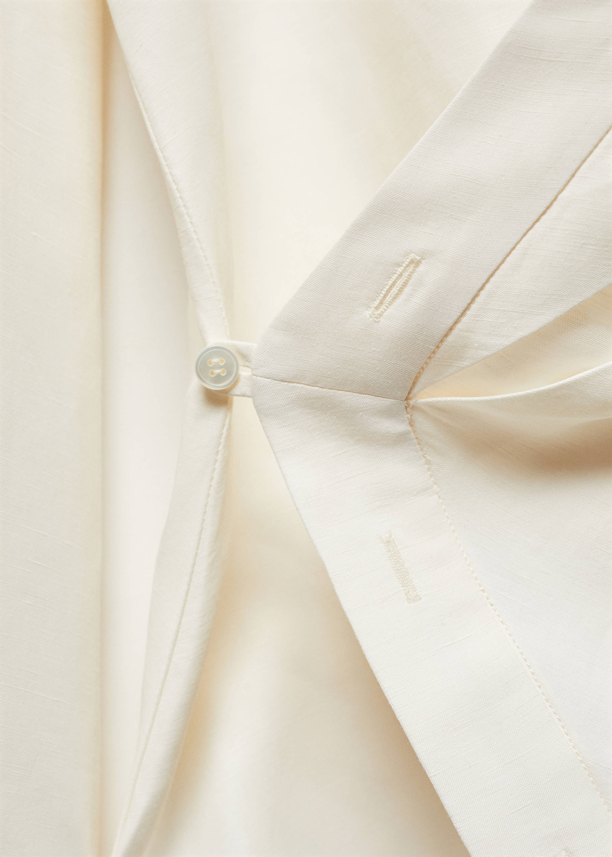Wrap linen-blend shirt - Details of the article 8
