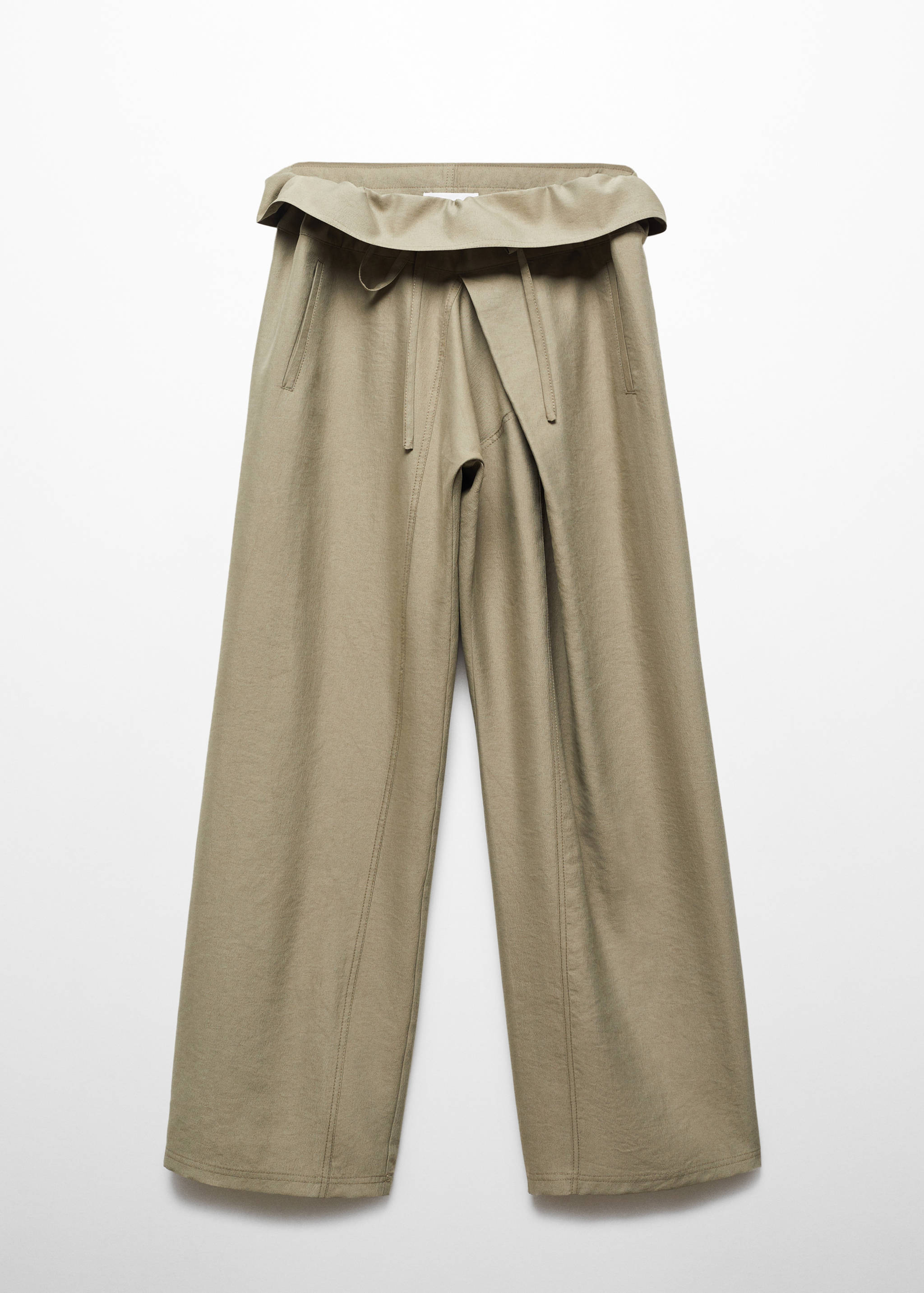 Wide leg pants with turn-up waist - Article without model