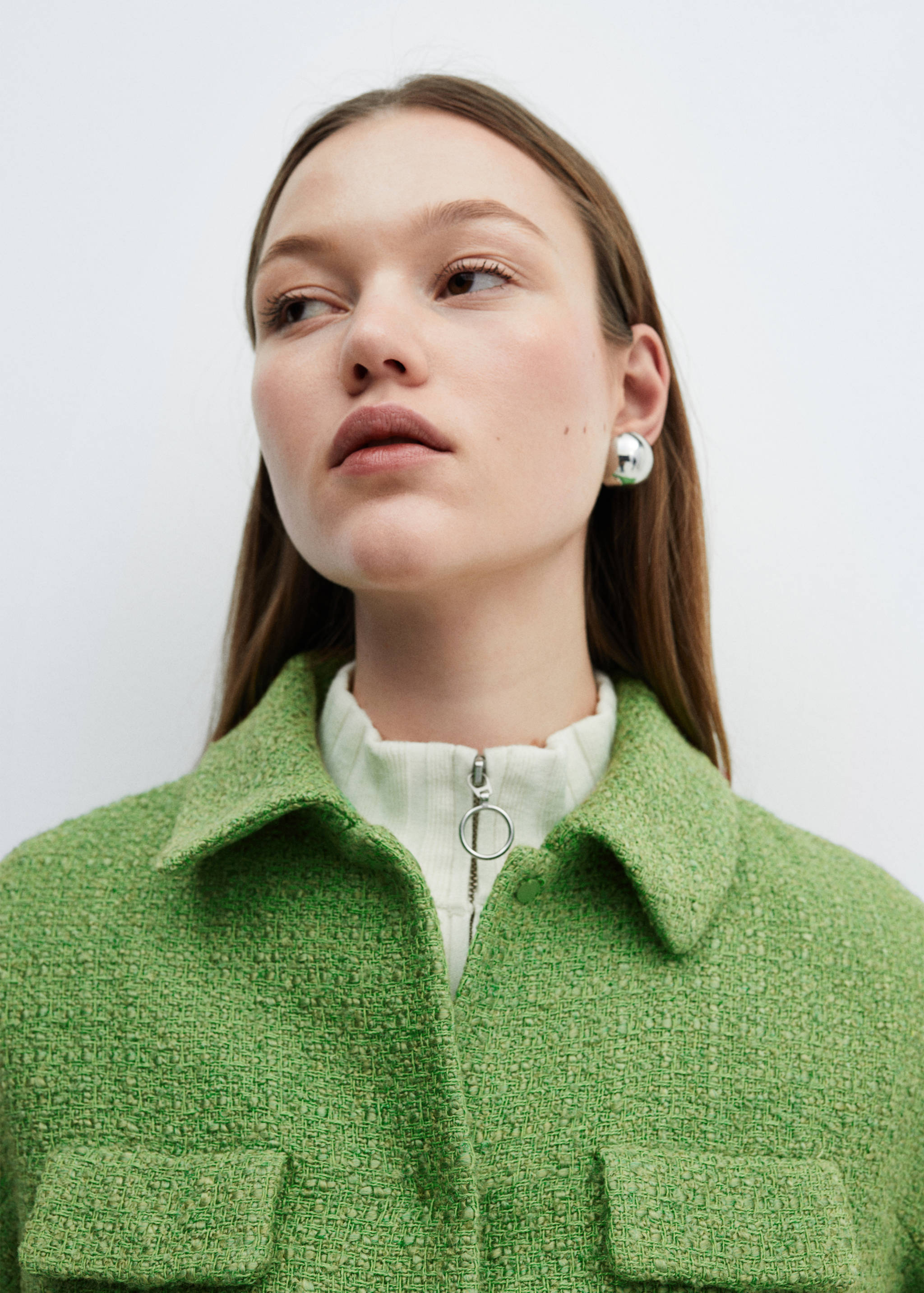 Veste crop tweed poches - Détail de l'article 1