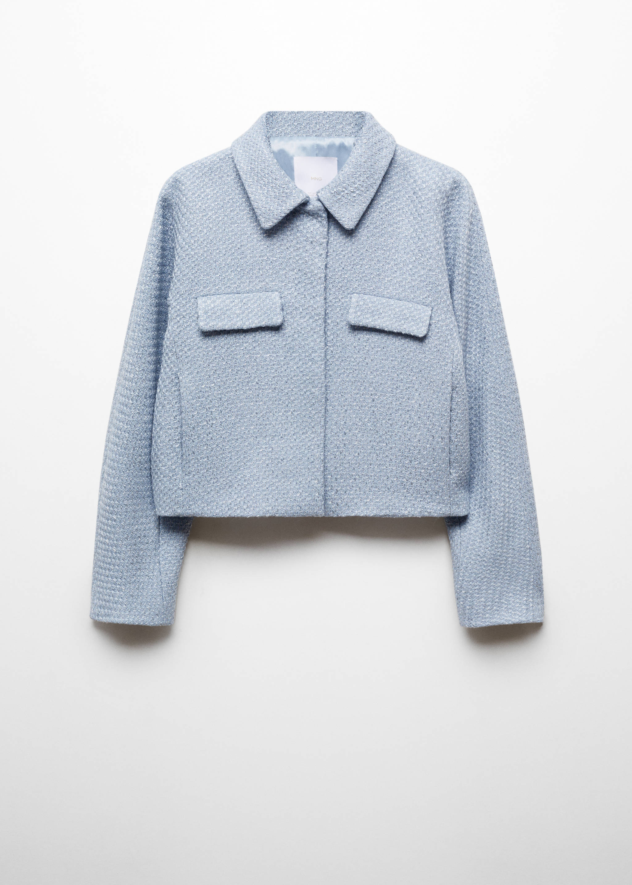 Chaqueta crop tweed bolsillos - Artículo sin modelo
