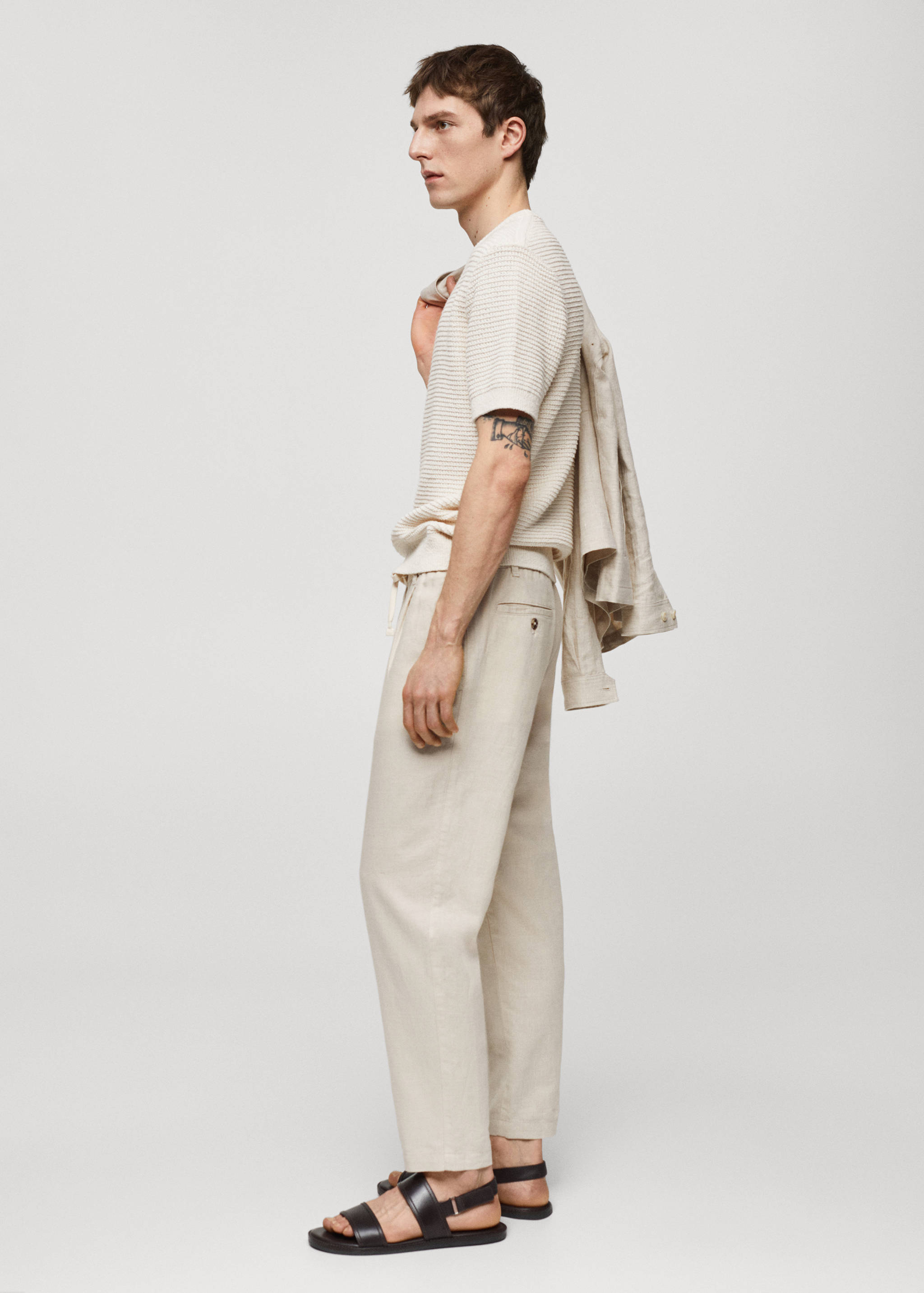 Pantalon slim fit lin cordon - Détail de l'article 2