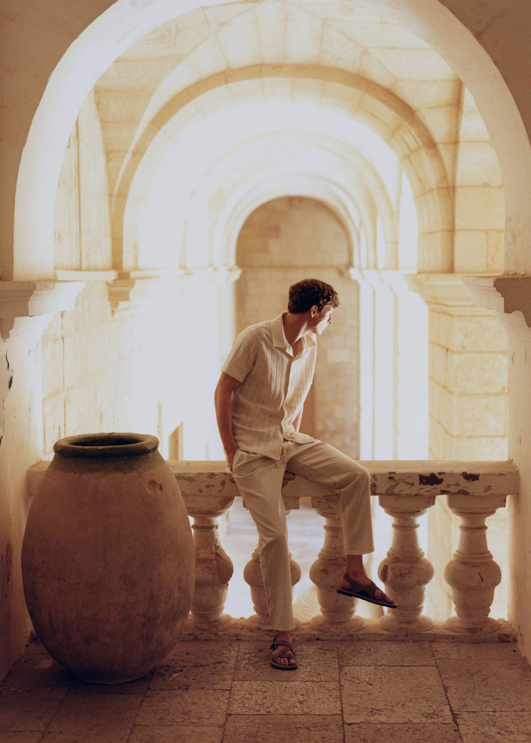 Pantalon slim fit lin cordon - Détail de l'article 9