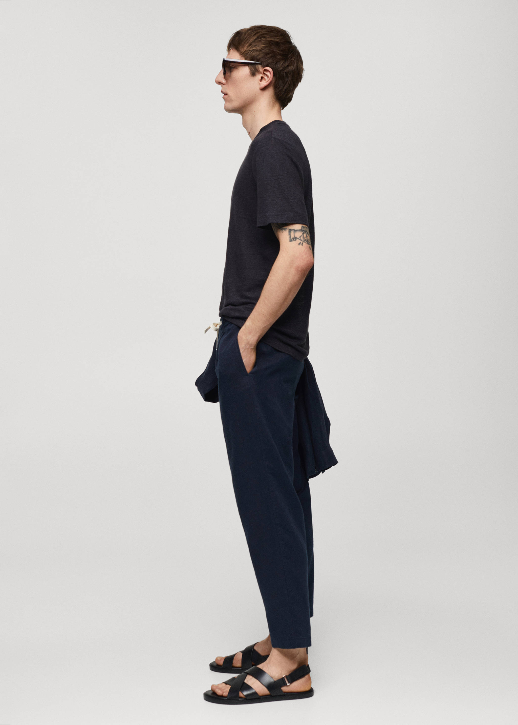 Pantalon slim fit lin cordon - Détail de l'article 2