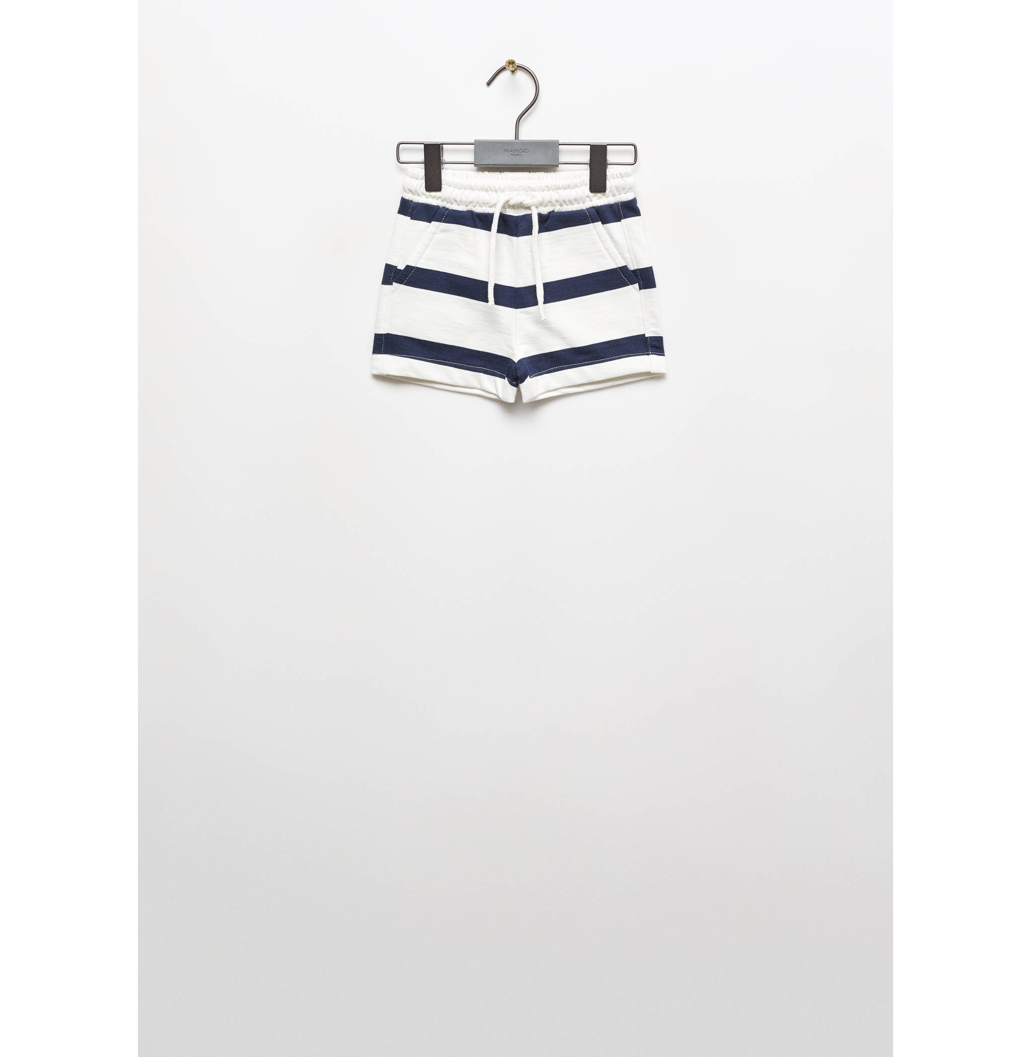 Striped cotton Bermuda shorts - Article without model