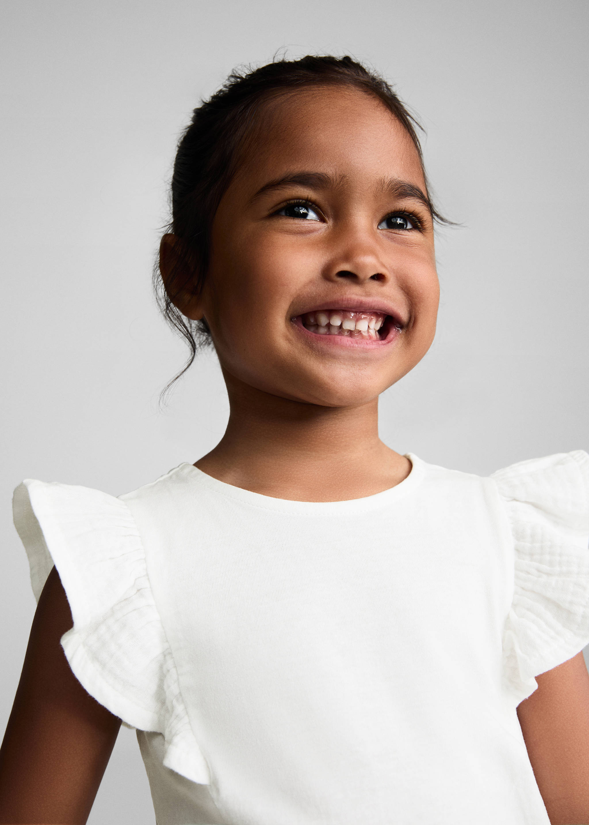 Kurzärmliges T-Shirt mit Rüschen - Detail des Artikels 1