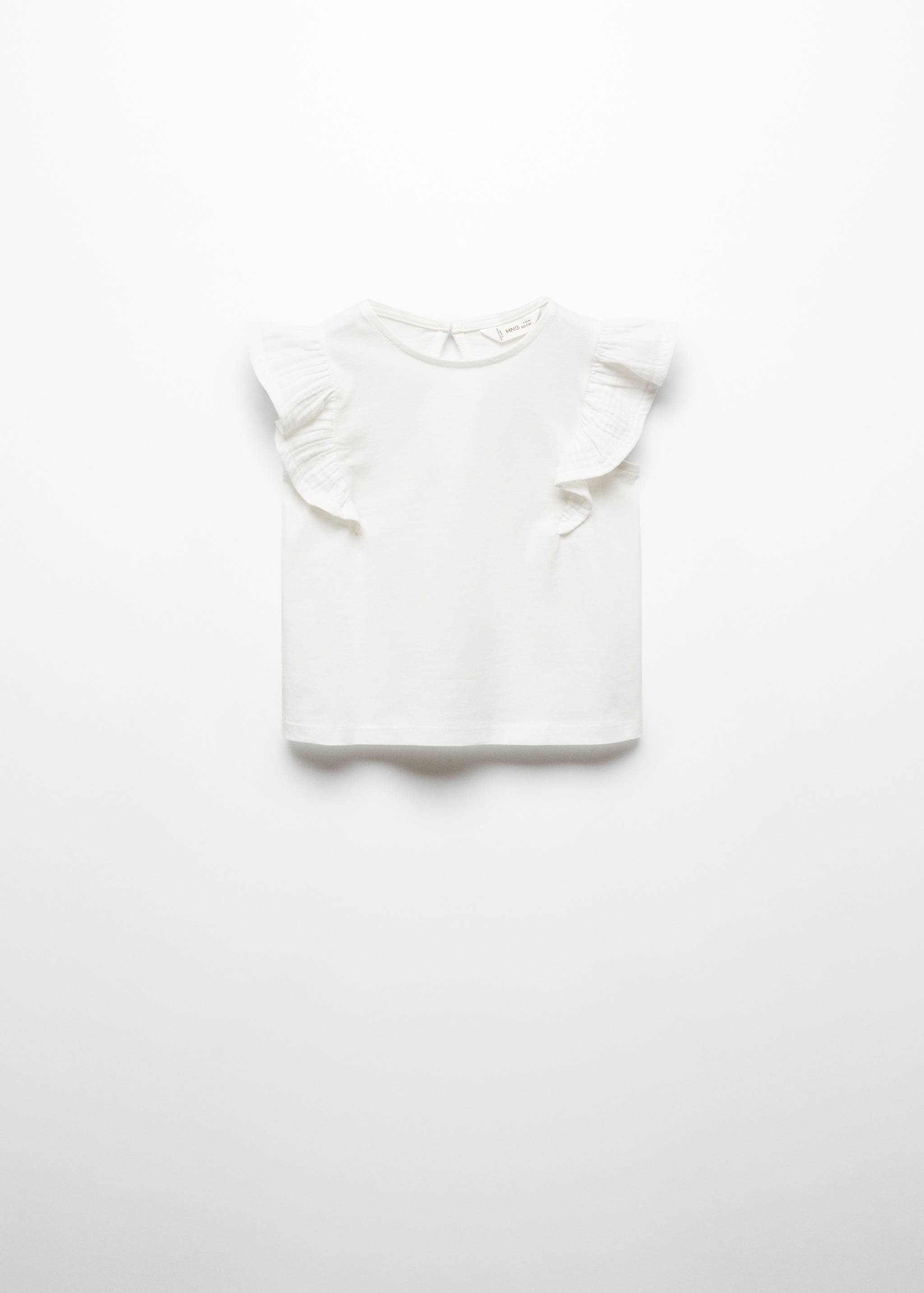 Kurzärmliges T-Shirt mit Rüschen - Artikel ohne Model