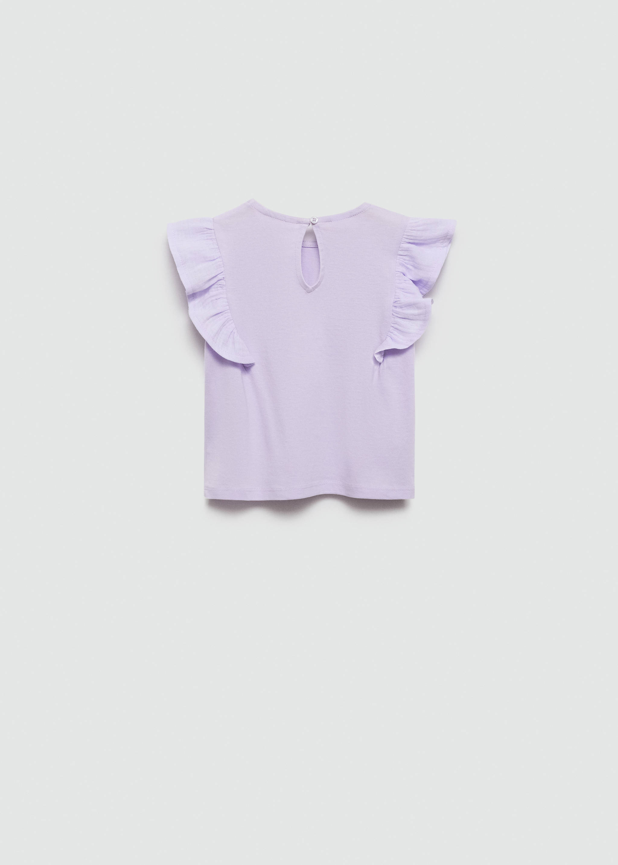 Short-sleeved ruffle t-shirt - Reverse of the article