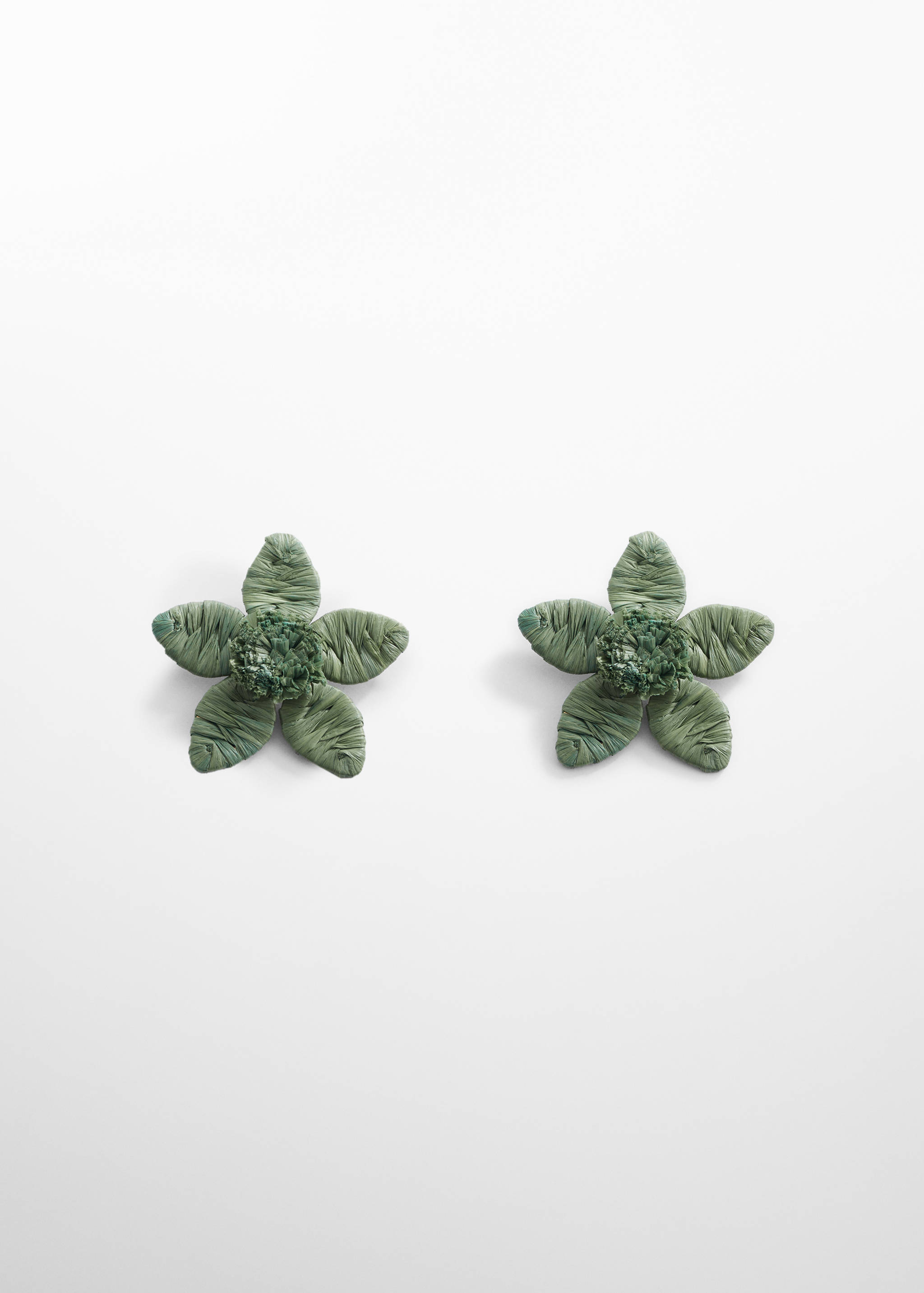Boucles d'oreilles fleurs raphia - Article sans modèle