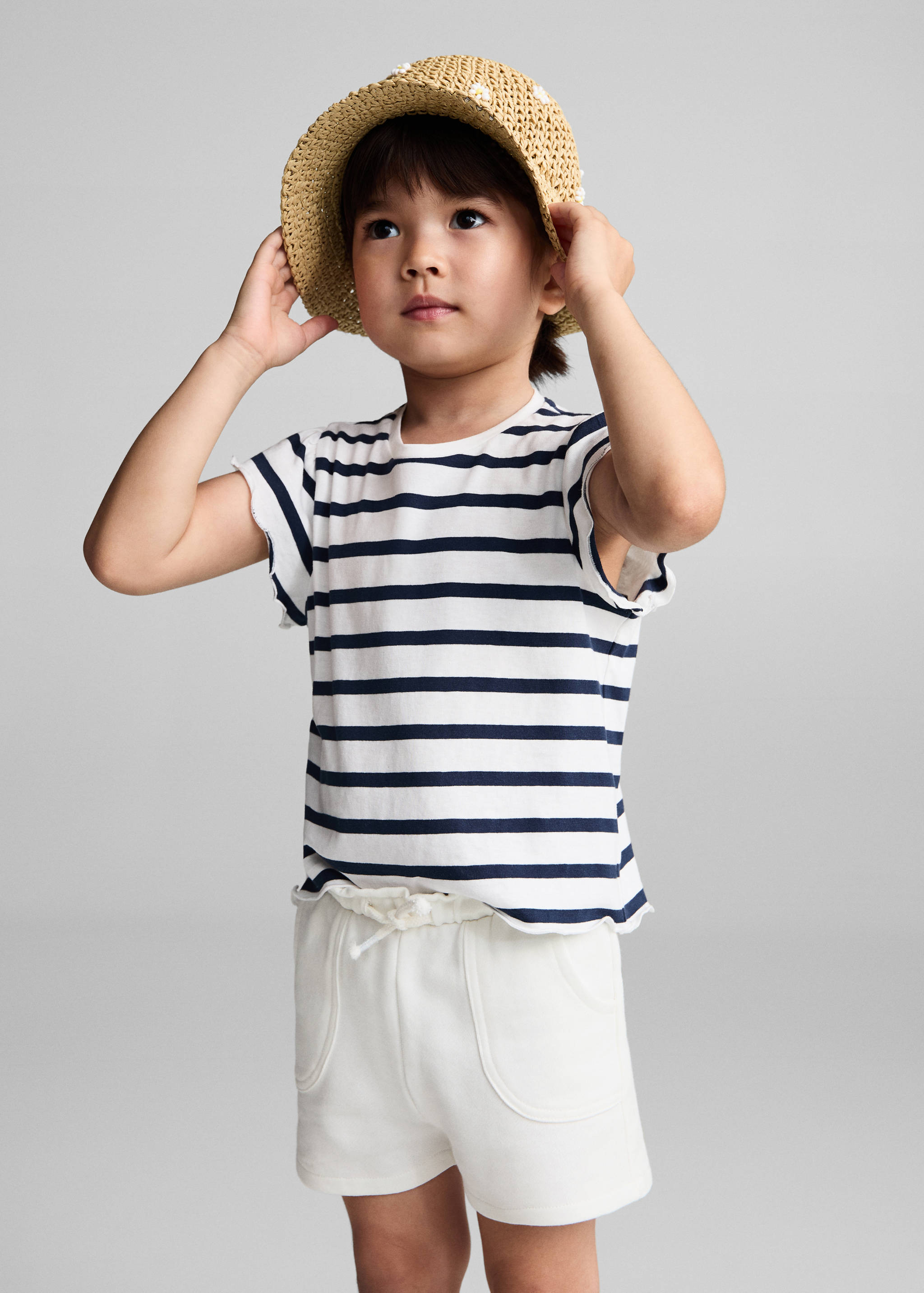 Cotton drawstring waist shorts - Medium plane