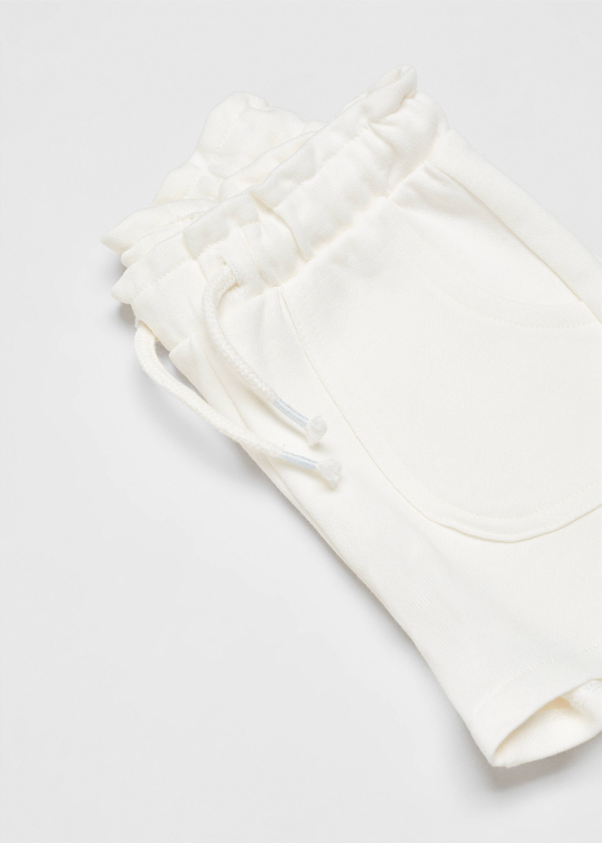 Cotton drawstring waist shorts - Details of the article 0