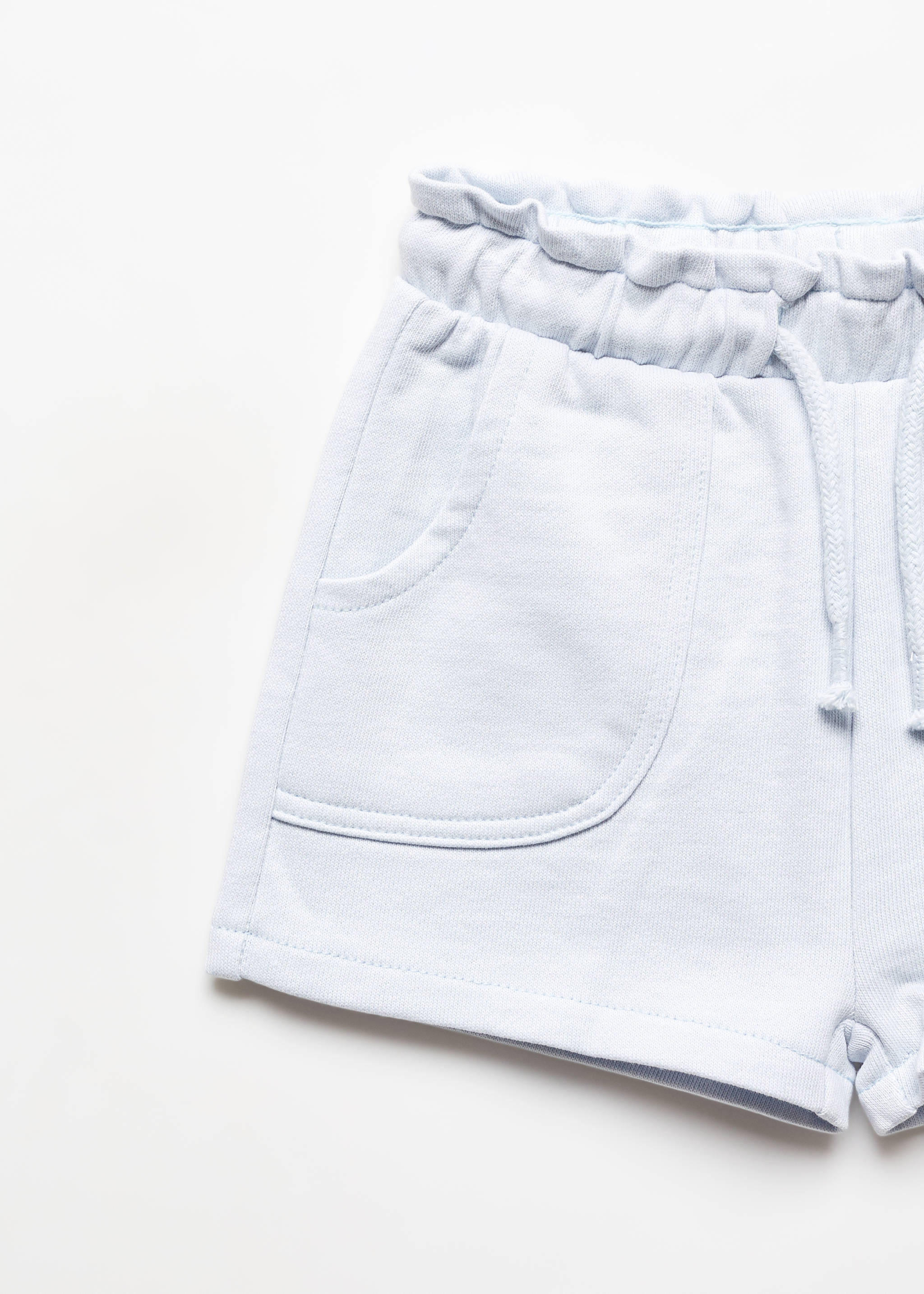 Cotton drawstring waist shorts - Details of the article 8