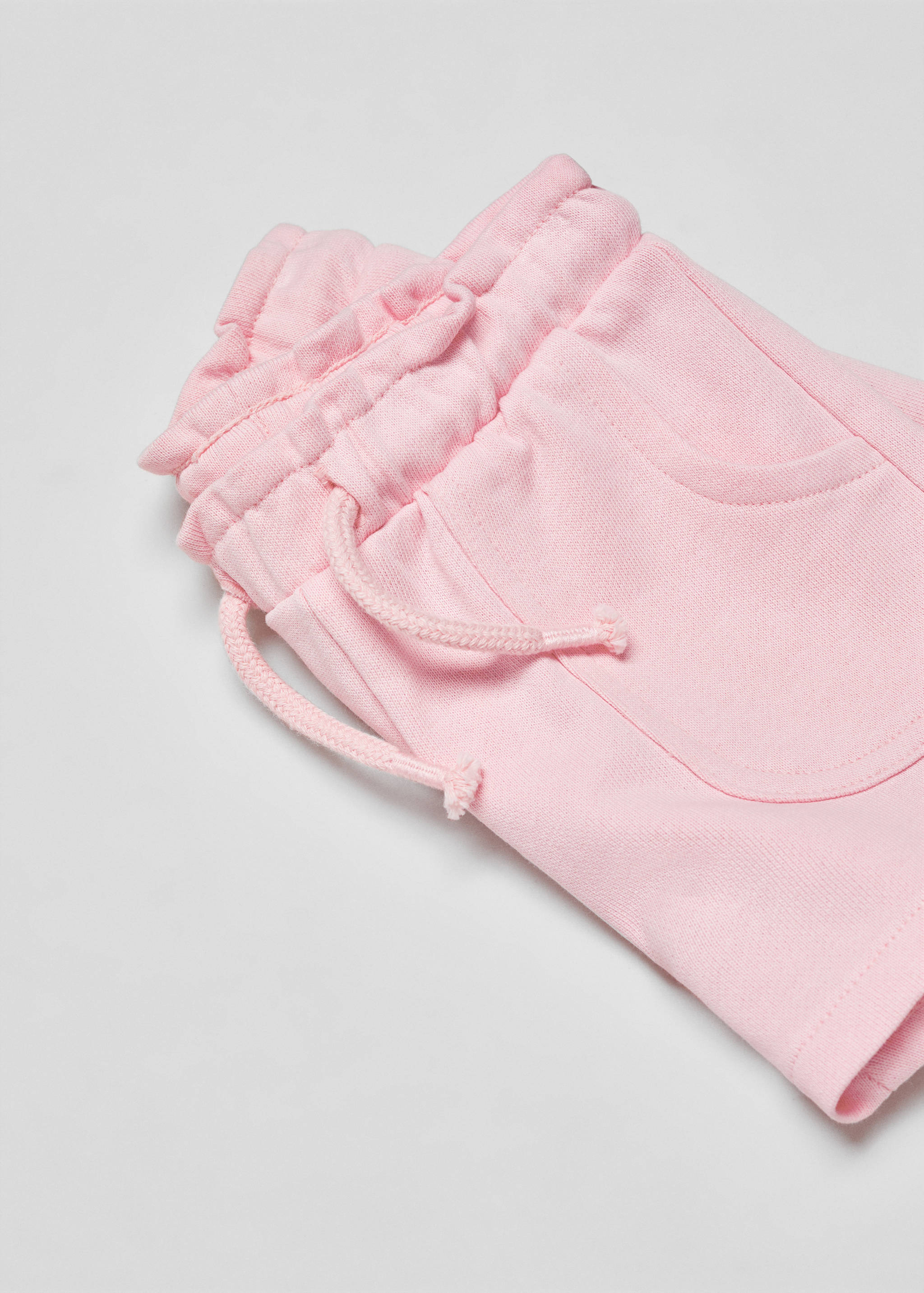 Cotton drawstring waist shorts - Details of the article 0