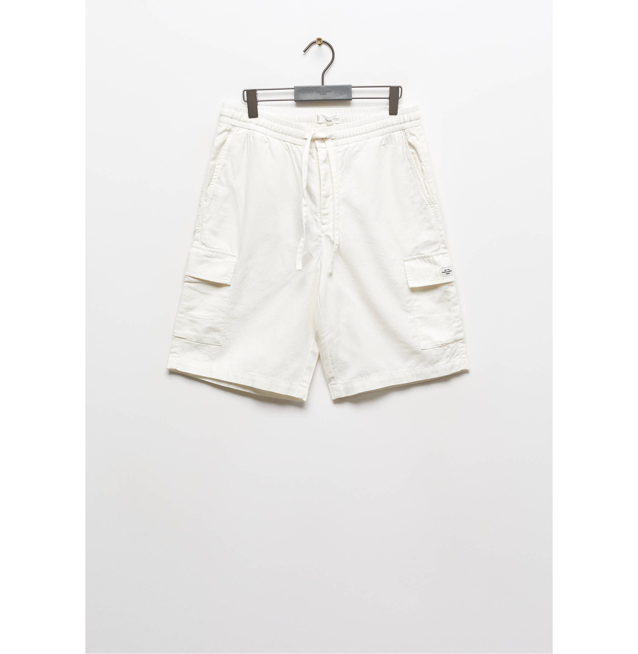 Leinen-Bermudashorts mit Cargotaschen - Artikel ohne Model