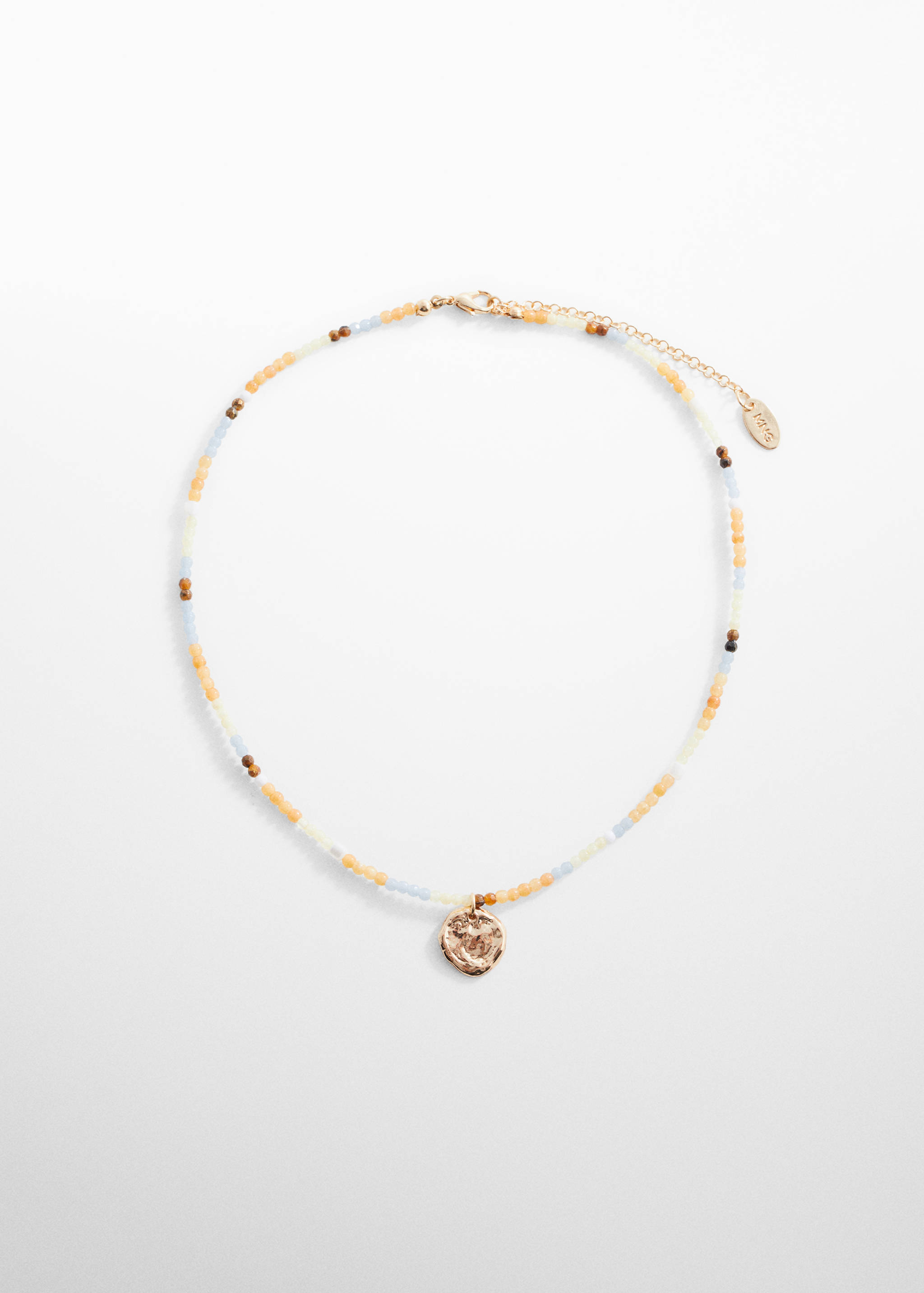 Beaded metal pendant necklace - Article without model
