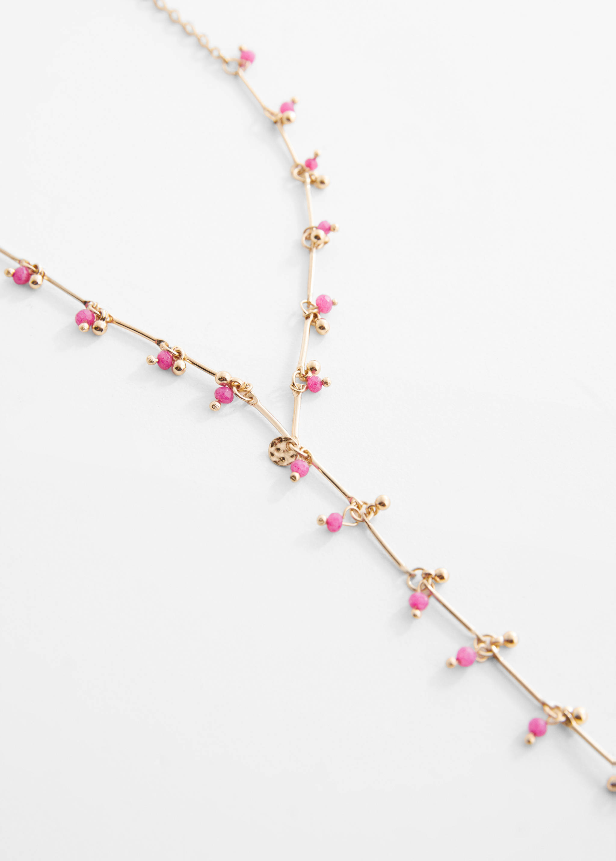 Crystal bead necklace - Medium plane