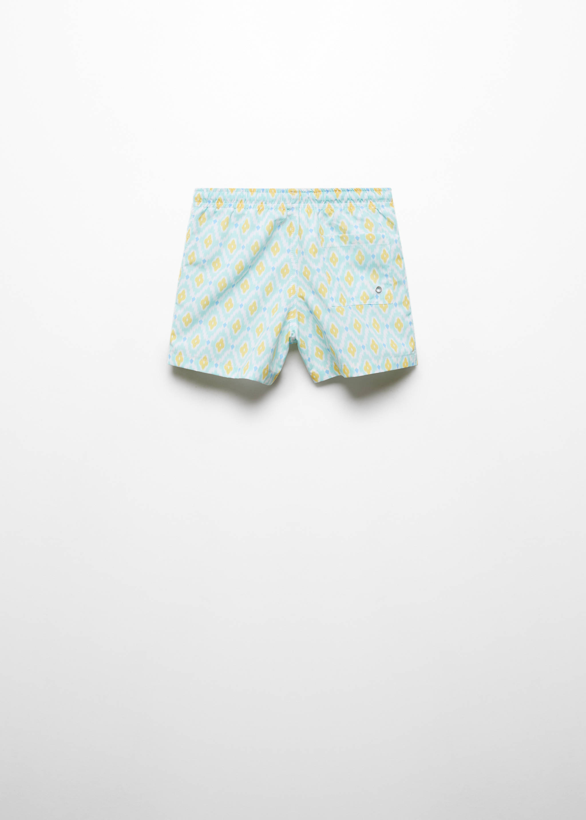 Gemusterte Badeshorts - Rückseite des Artikels