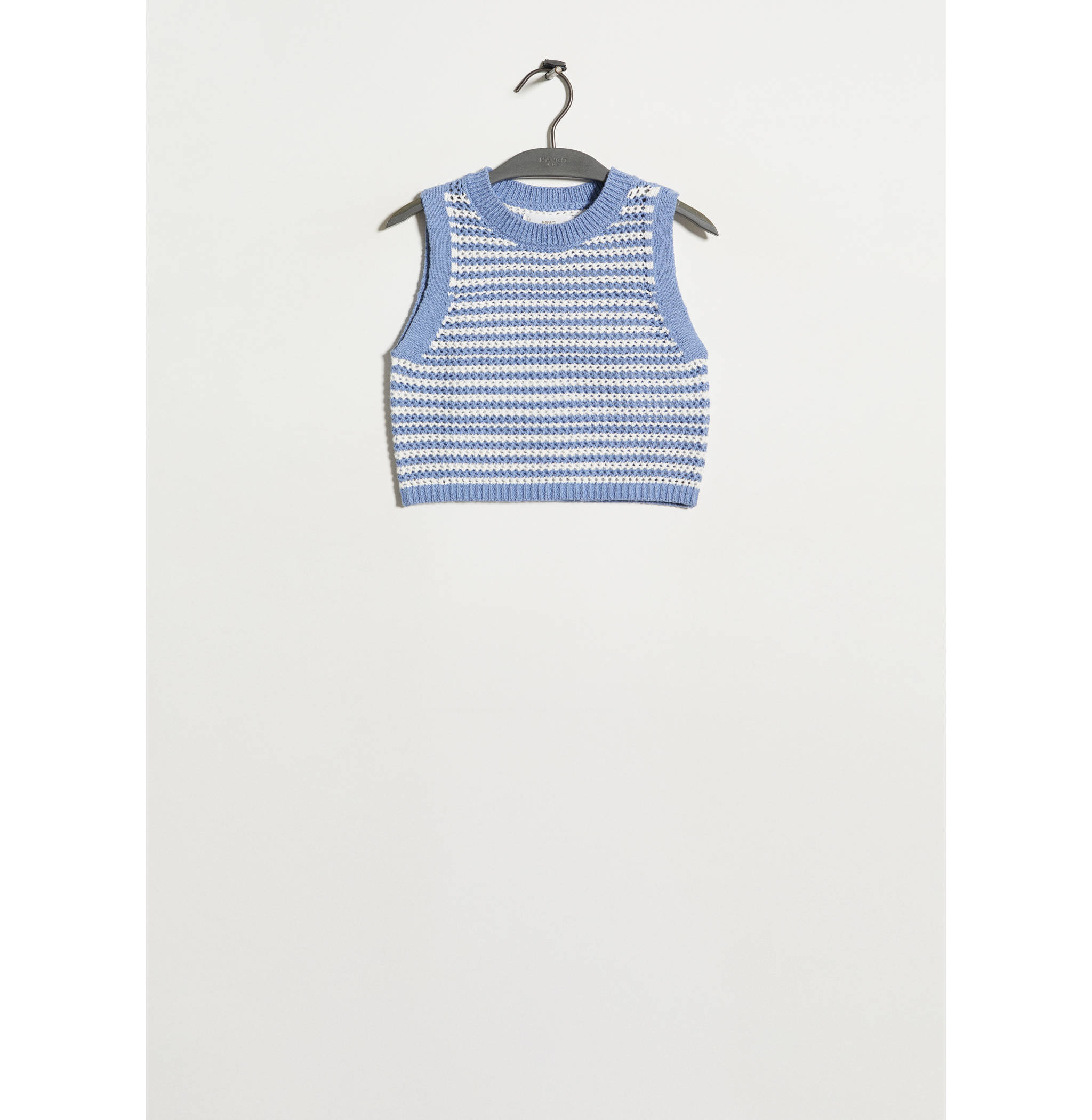 Striped knitted gilet - Article without model