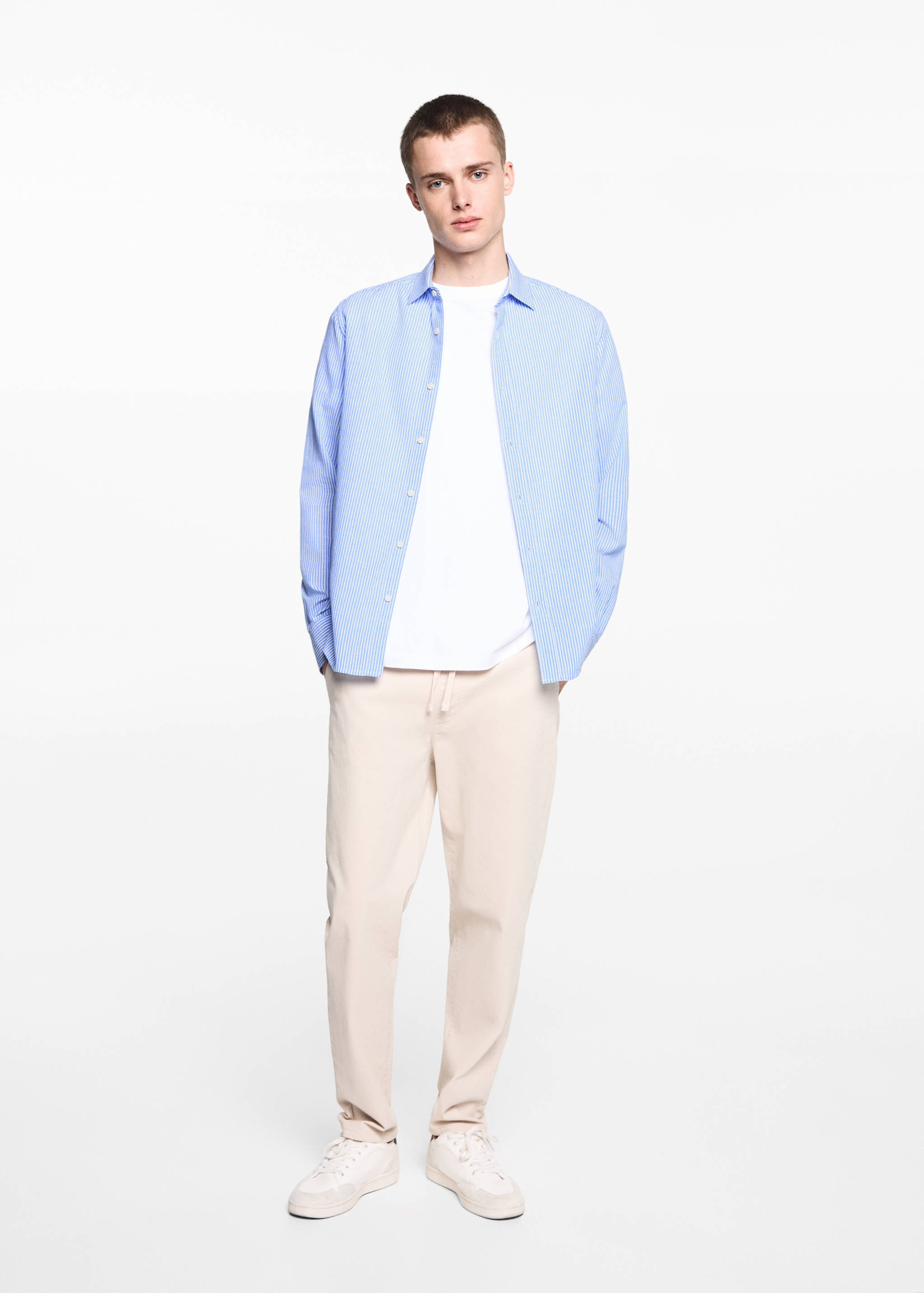 Camisa lino rayas - Plano general