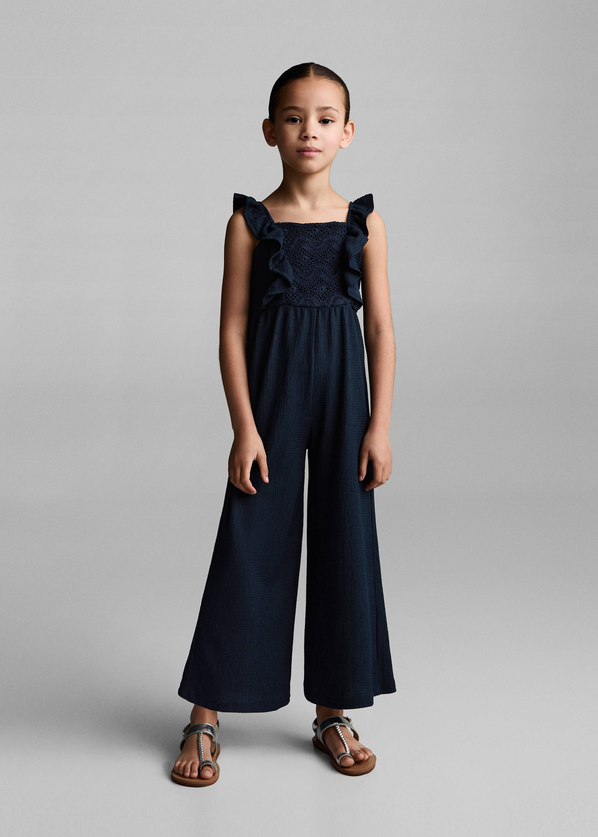 Frilled long jumpsuit - General plane