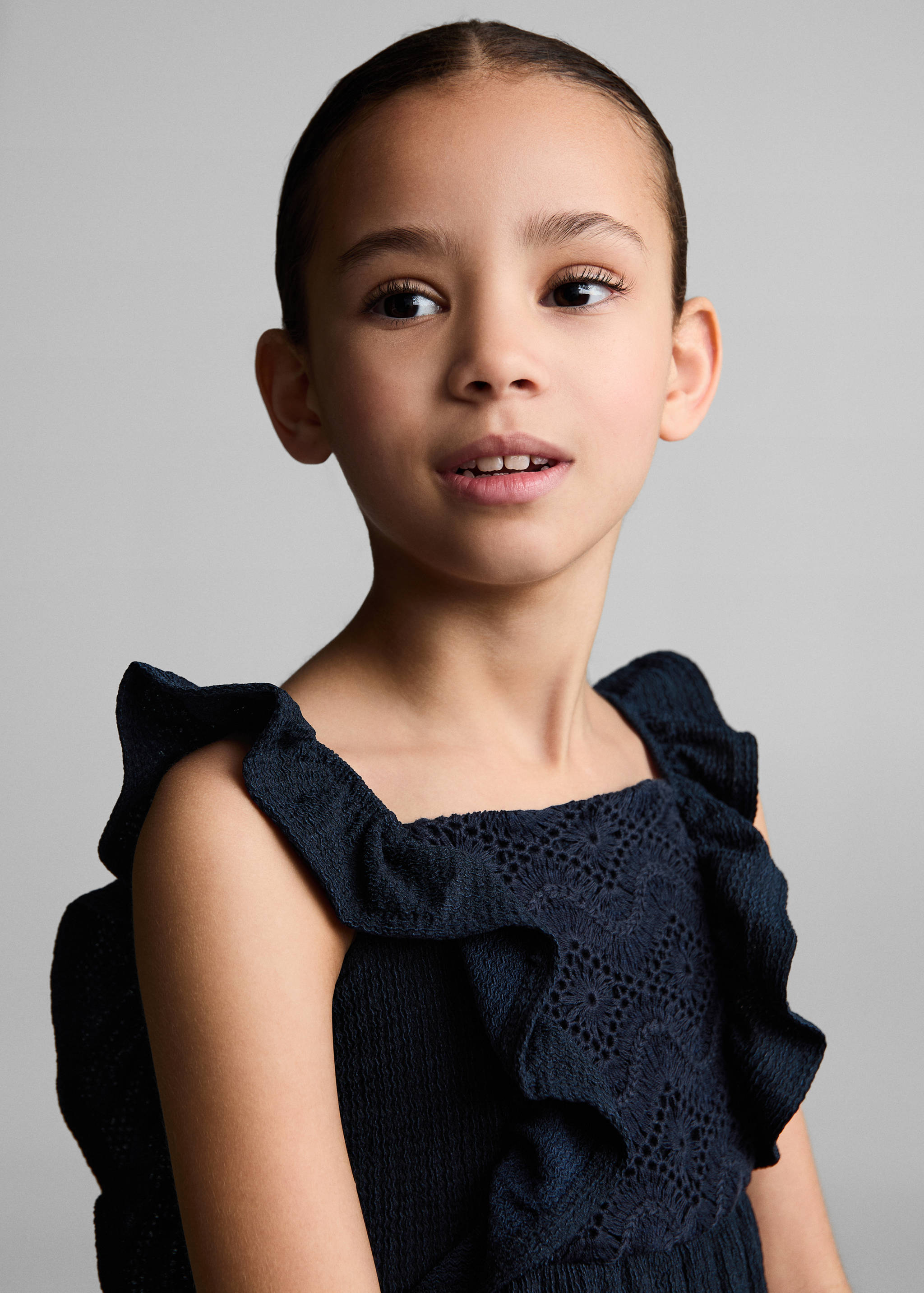 Frilled long jumpsuit - Details of the article 1