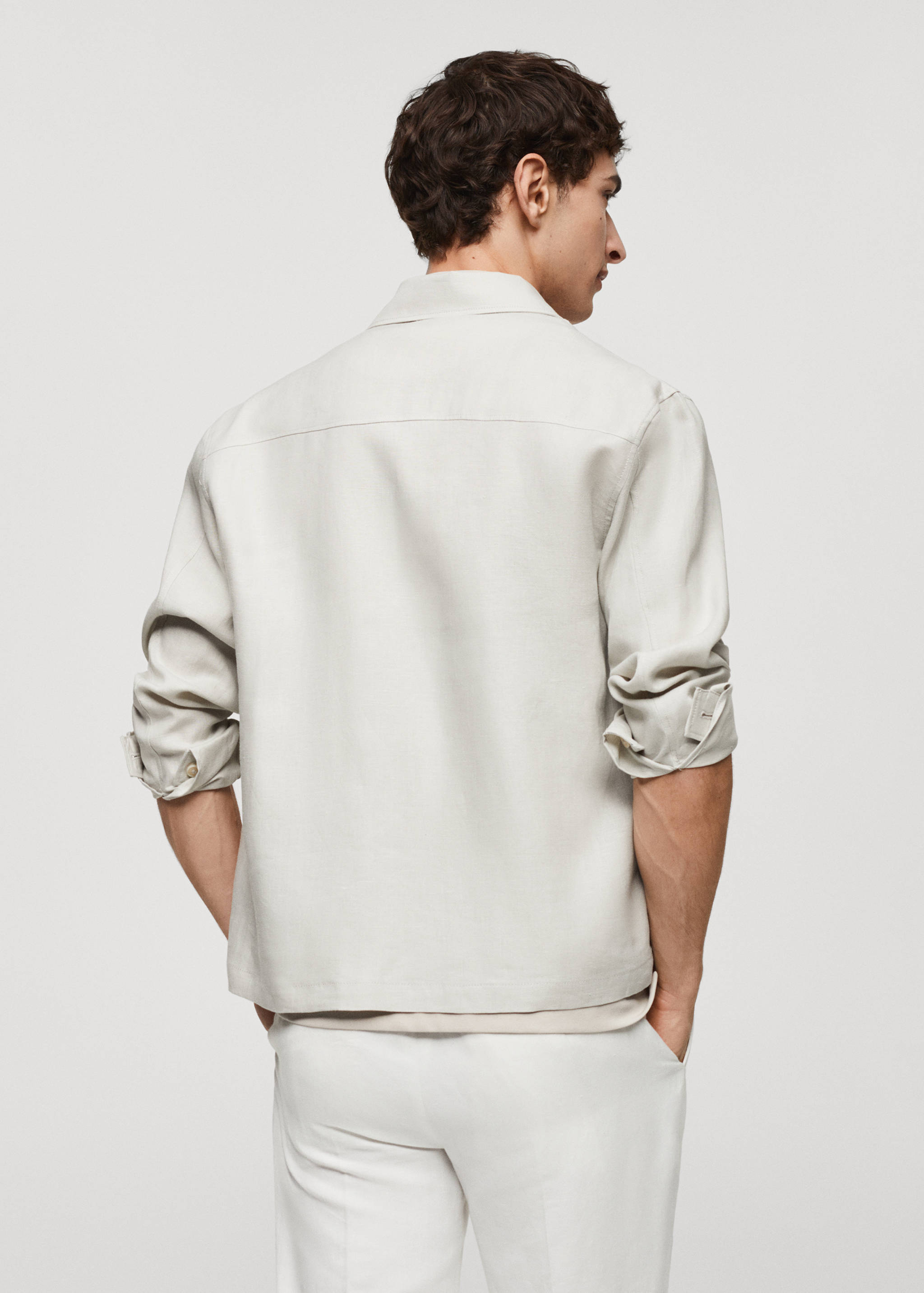 Surchemise 100 % lin poches - Verso de l’article