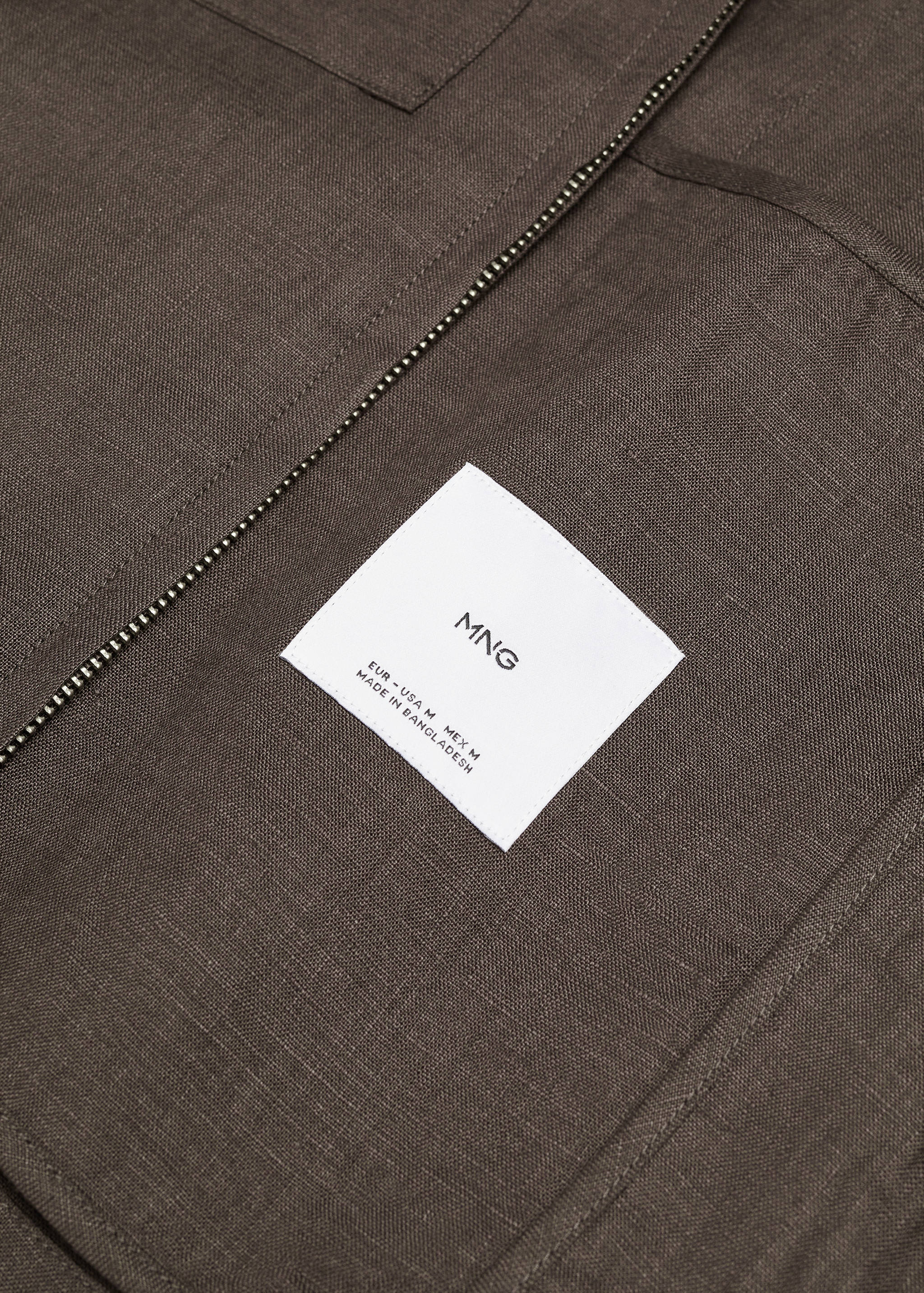 100% linen overshirt with pockets - Details of the article 8
