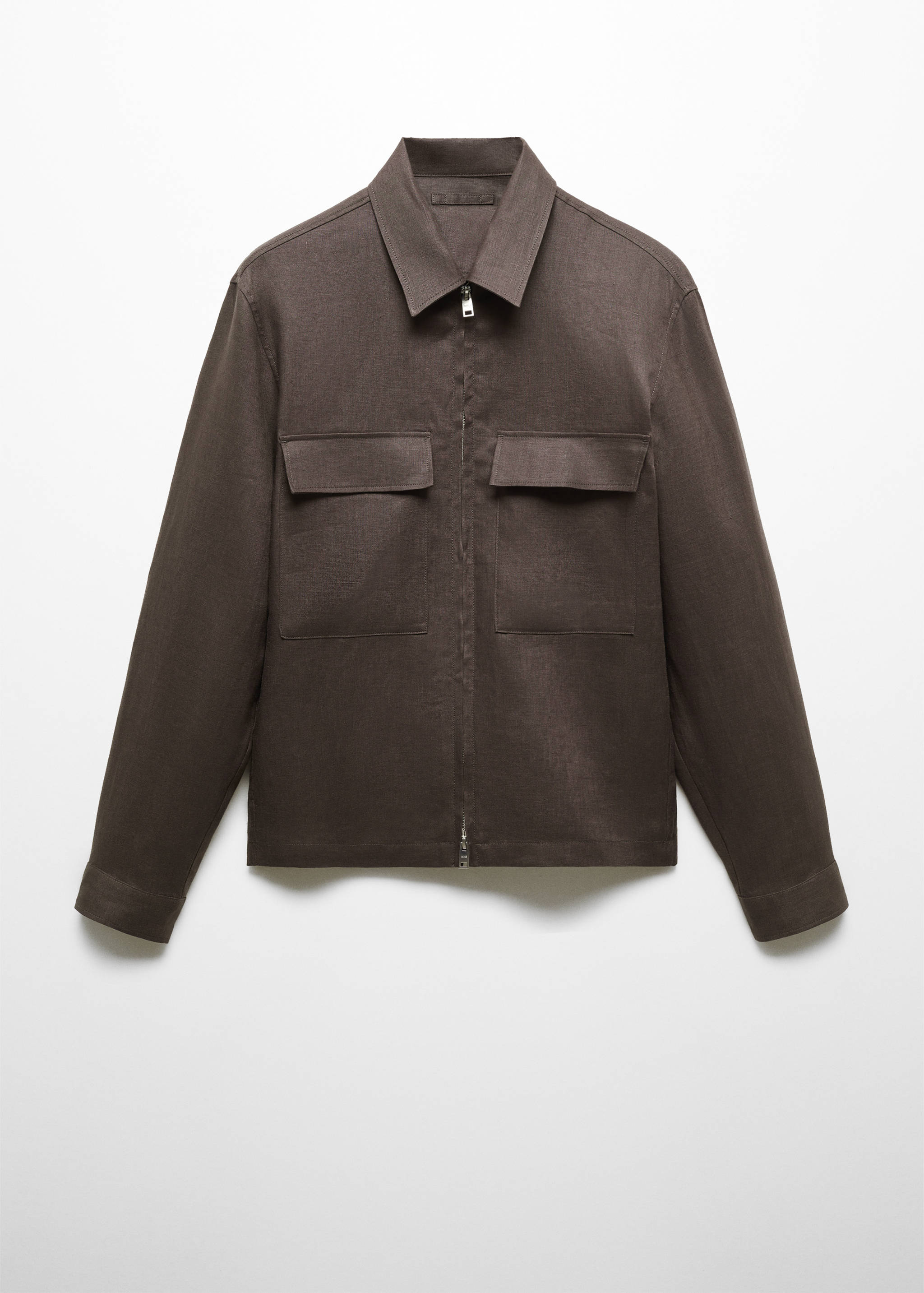 100% linen overshirt with pockets - Article without model