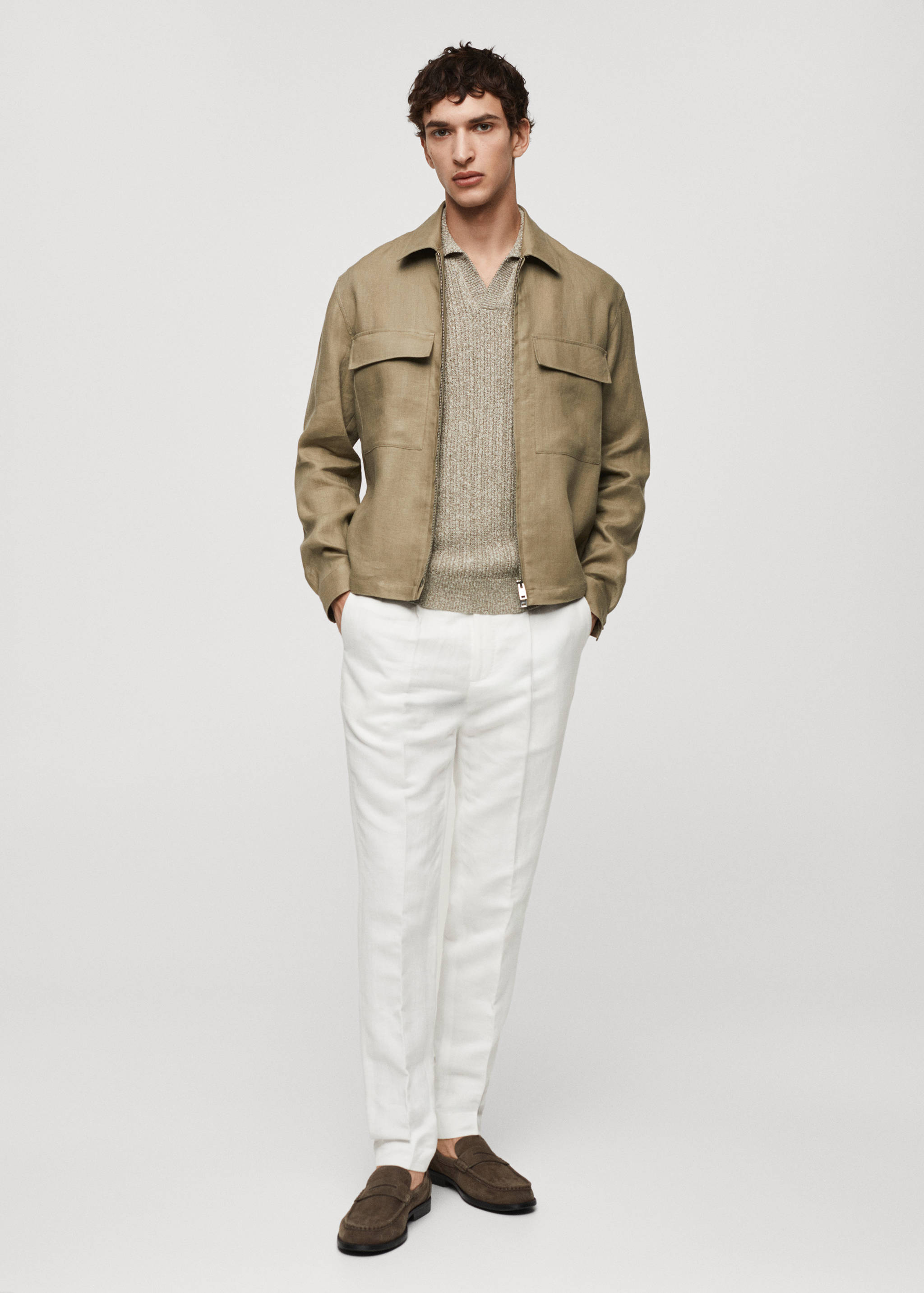 Surchemise 100 % lin poches - Plan général