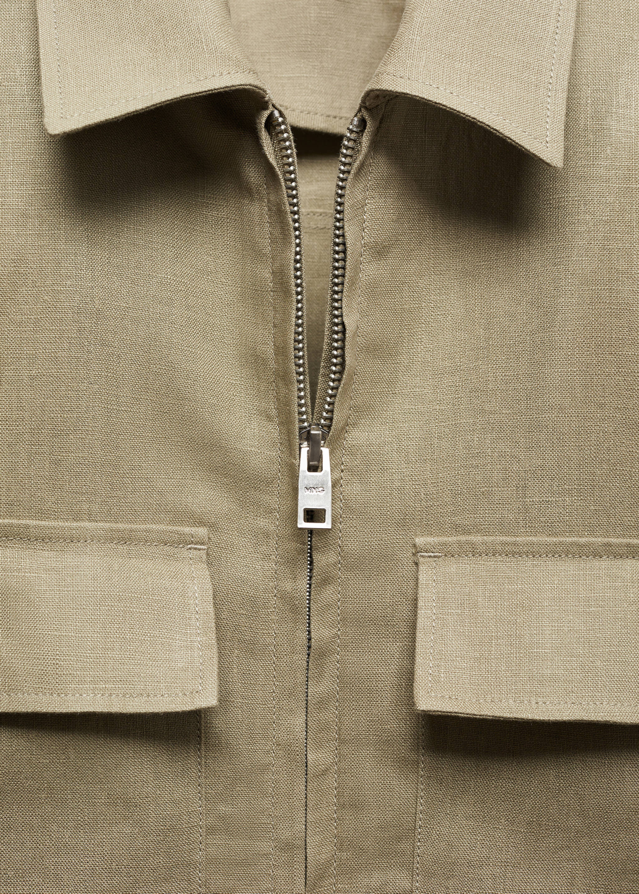 100% linen overshirt with pockets - Details of the article 8