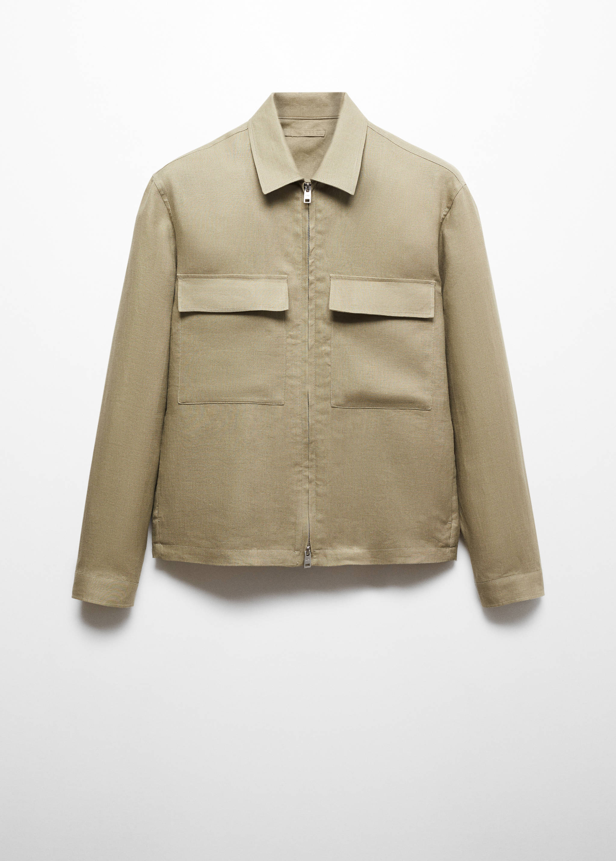 100% linen overshirt with pockets - Article without model