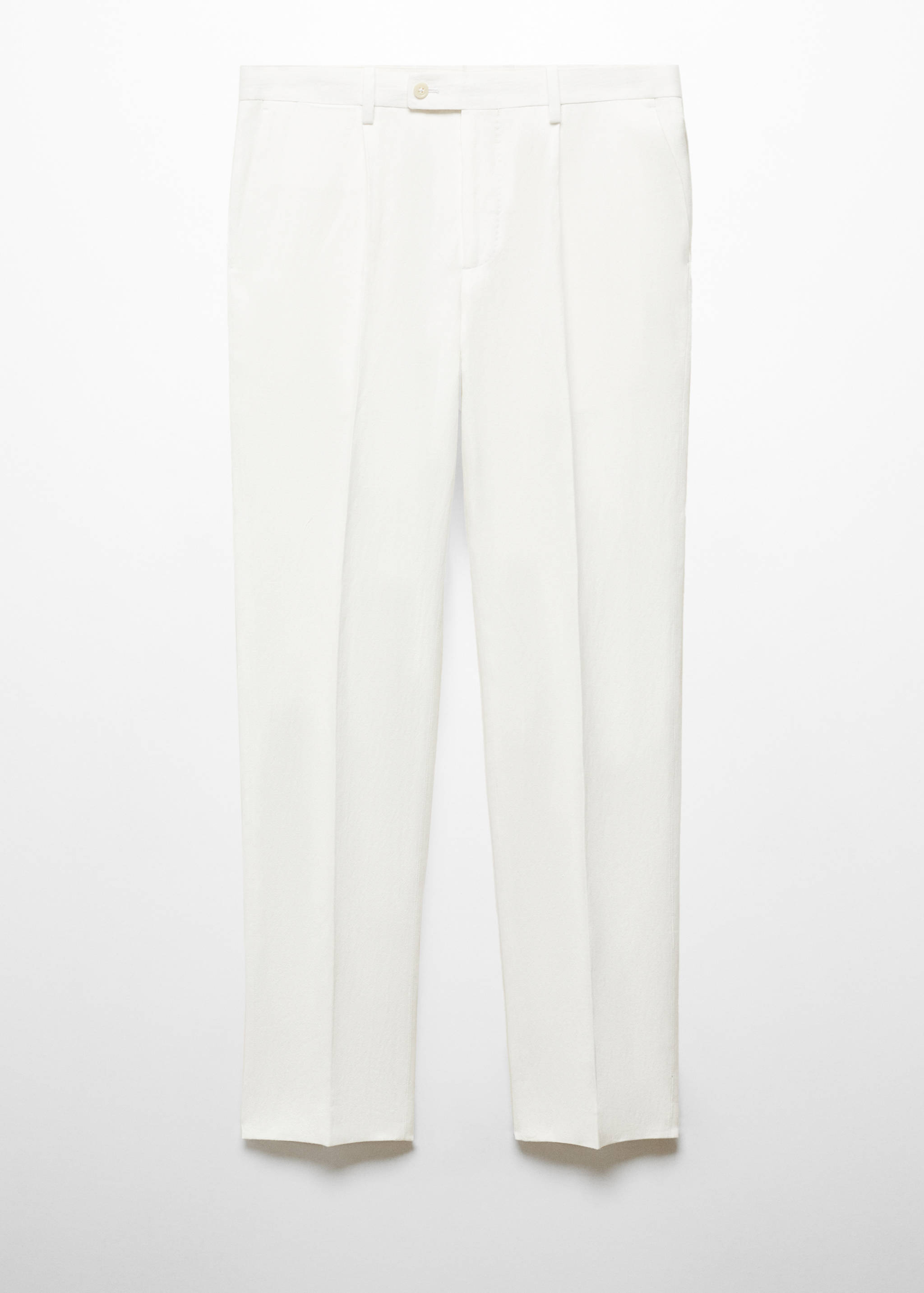 Slim-fit cotton and linen suit trousers - Article without model