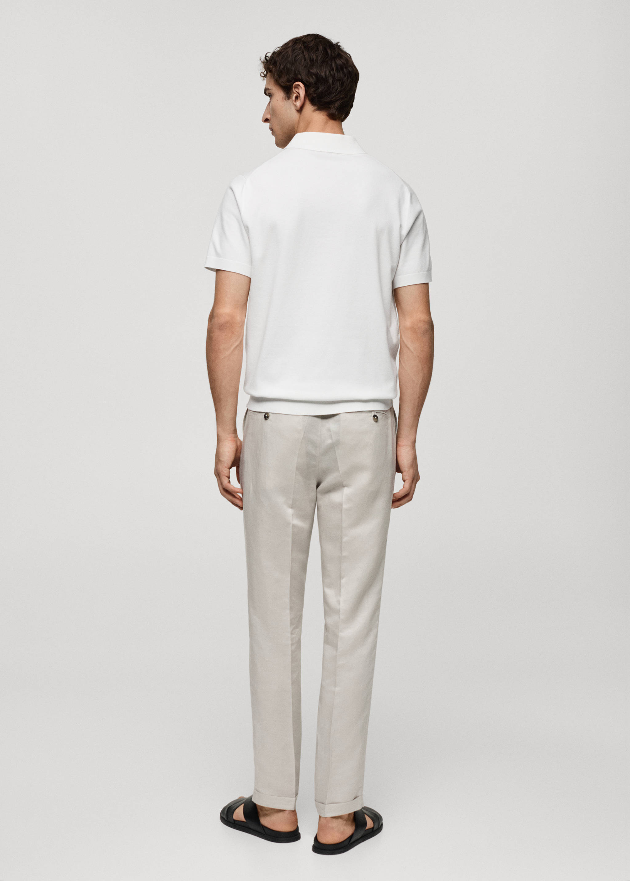Fine-knit polo shirt - Reverse of the article