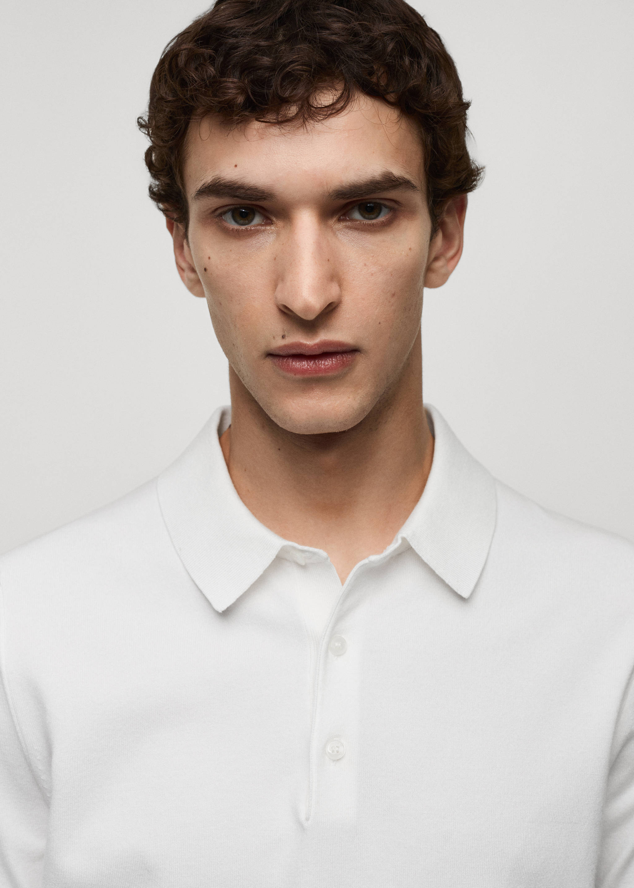 Fine-knit polo shirt - Details of the article 1