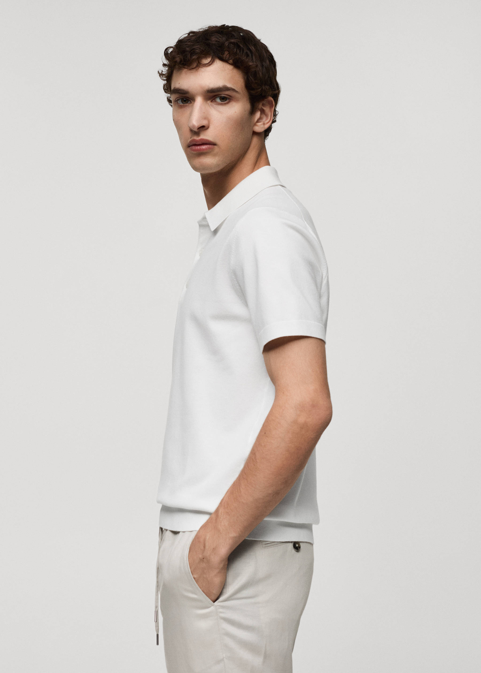 Fine-knit polo shirt - Details of the article 2
